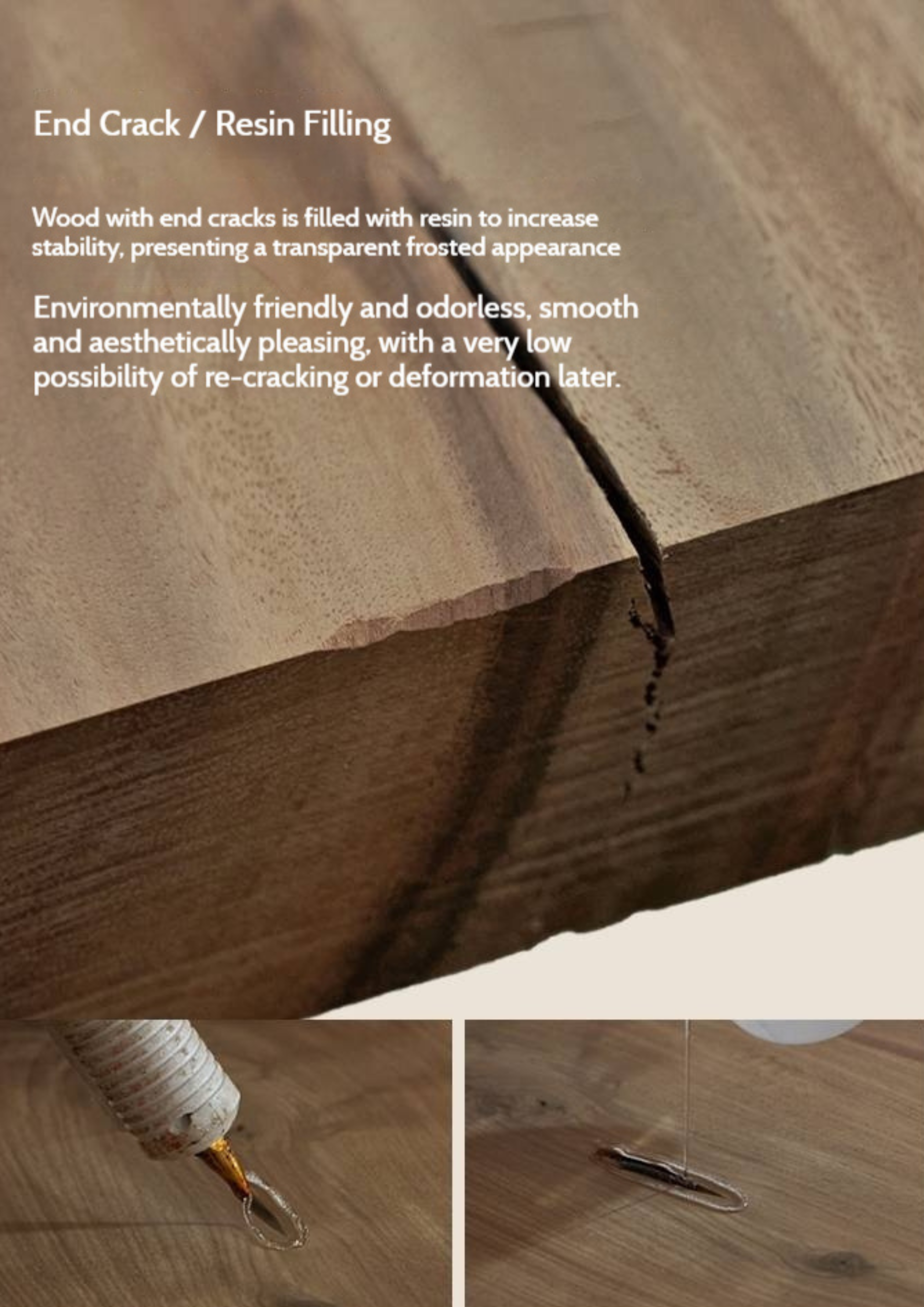 Ash, Oak, Elm Solid Wood Wabi Sabi Style Dining Table