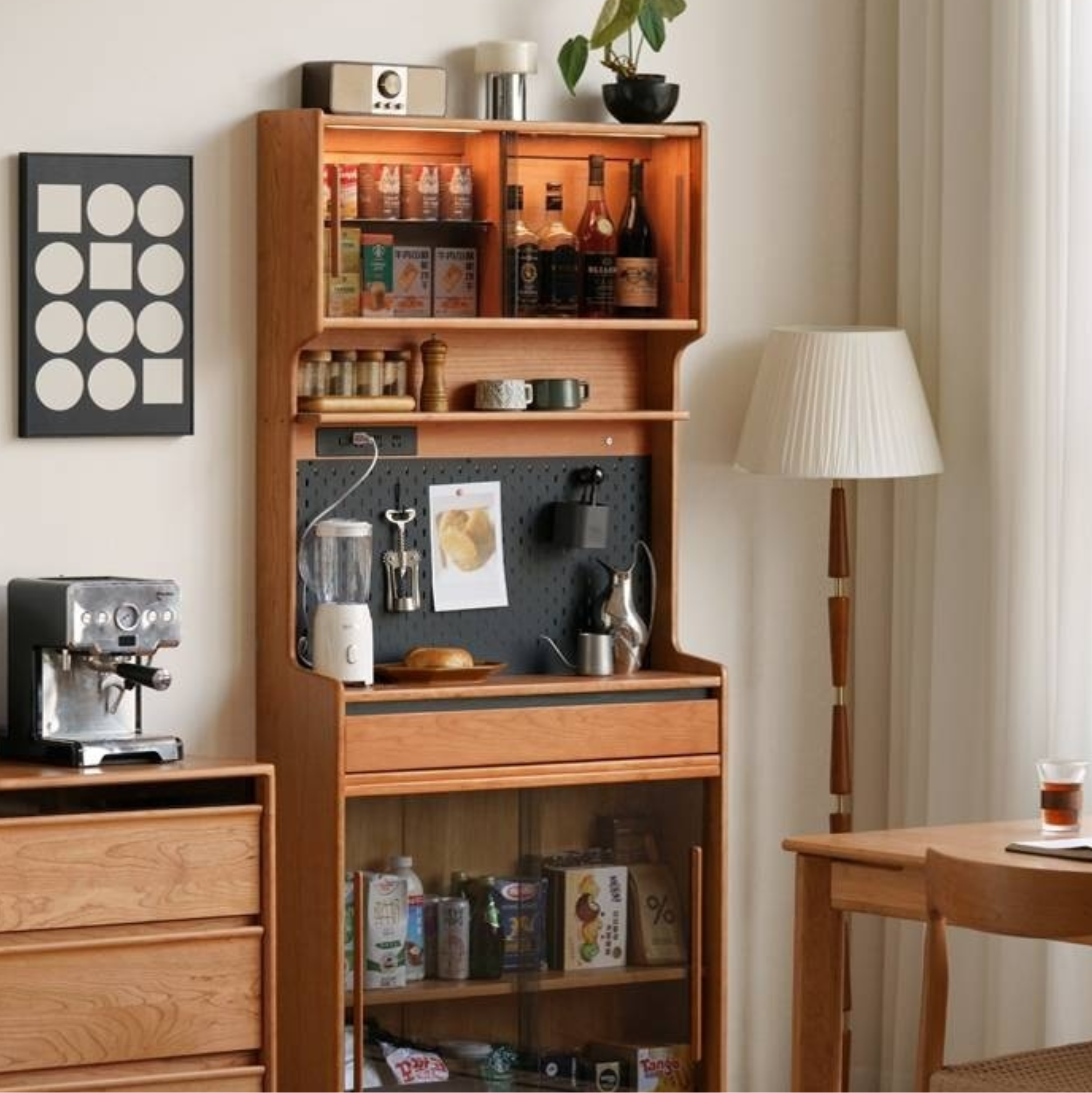 Cherry Solid Wood Ultra-thin Sideboard
