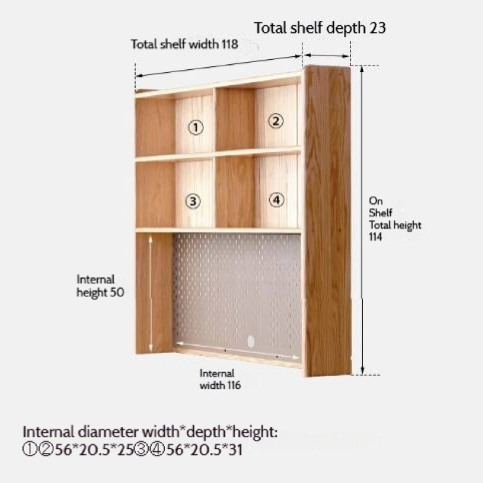 Oak Solid Wood Office Desk and Bookshelf Integrated