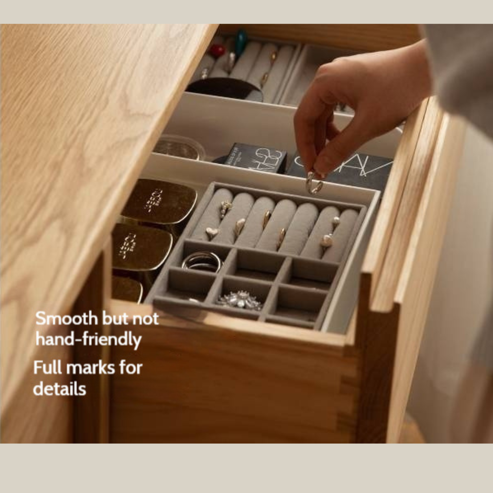 Oak Solid Wood Rotating Skeleton Dressing Table