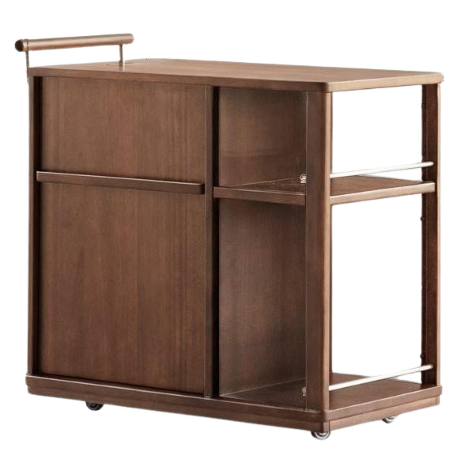 Sandalwood Italian Mobile Side Cabinet