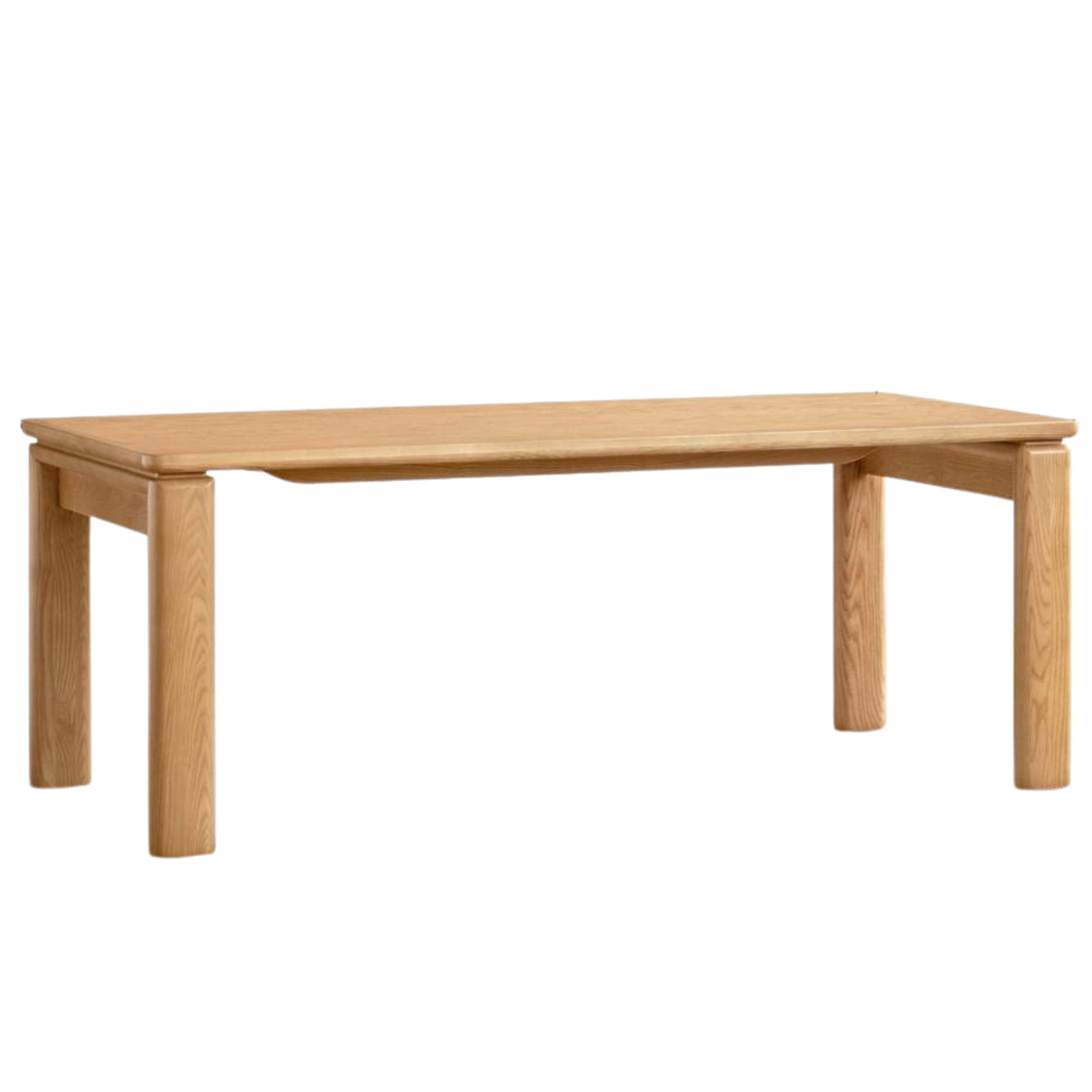 Ash Solid Wood Modern Log Style Dining Table