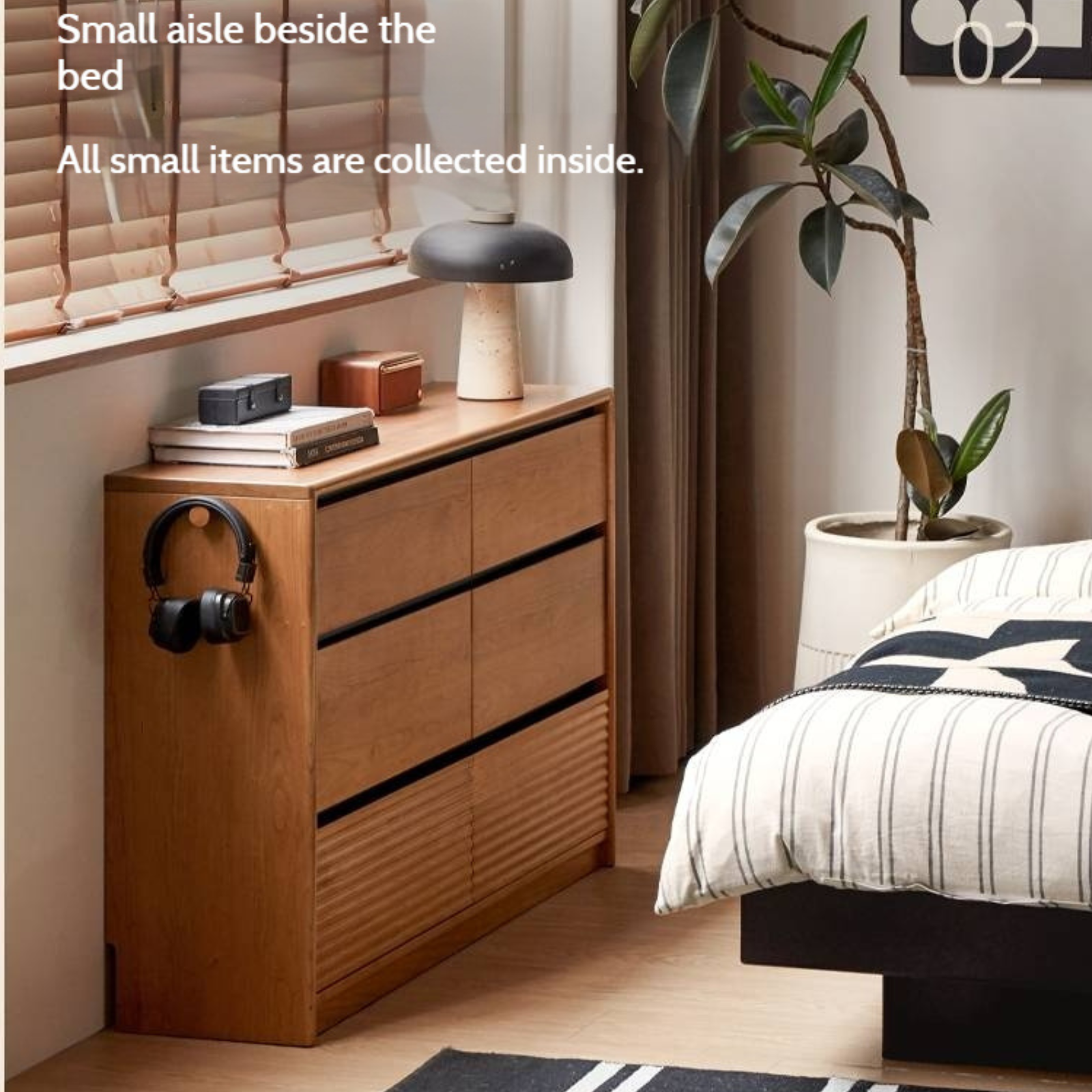 Cherry Solid Wood Retro Six-Drawer Chest