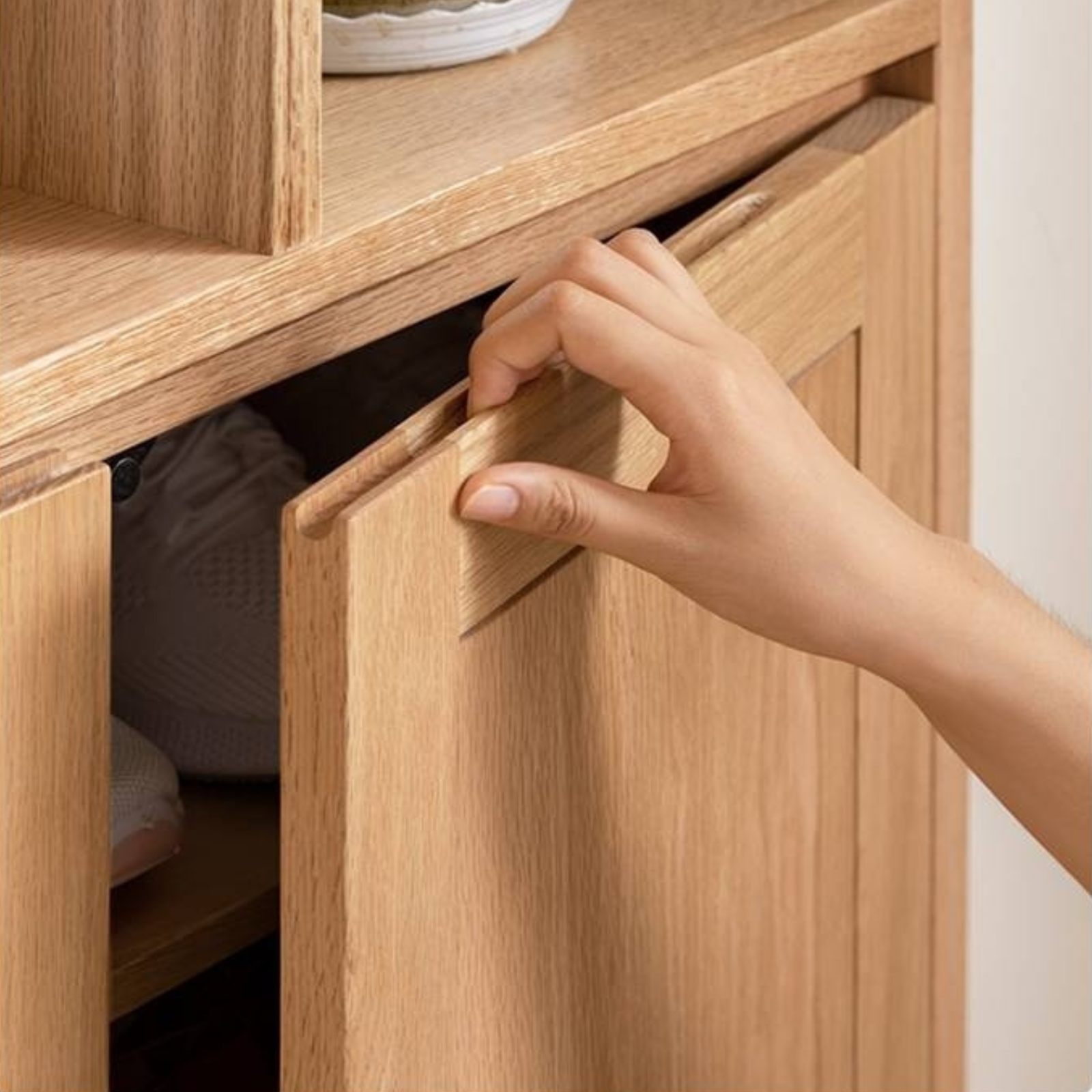 Oak, Ash Solid Wood Partition Cabinet