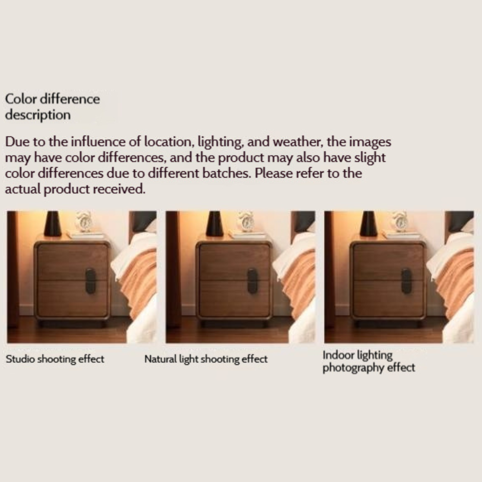 Black Walnut Solid Wood Italian Light Luxury Nightstands