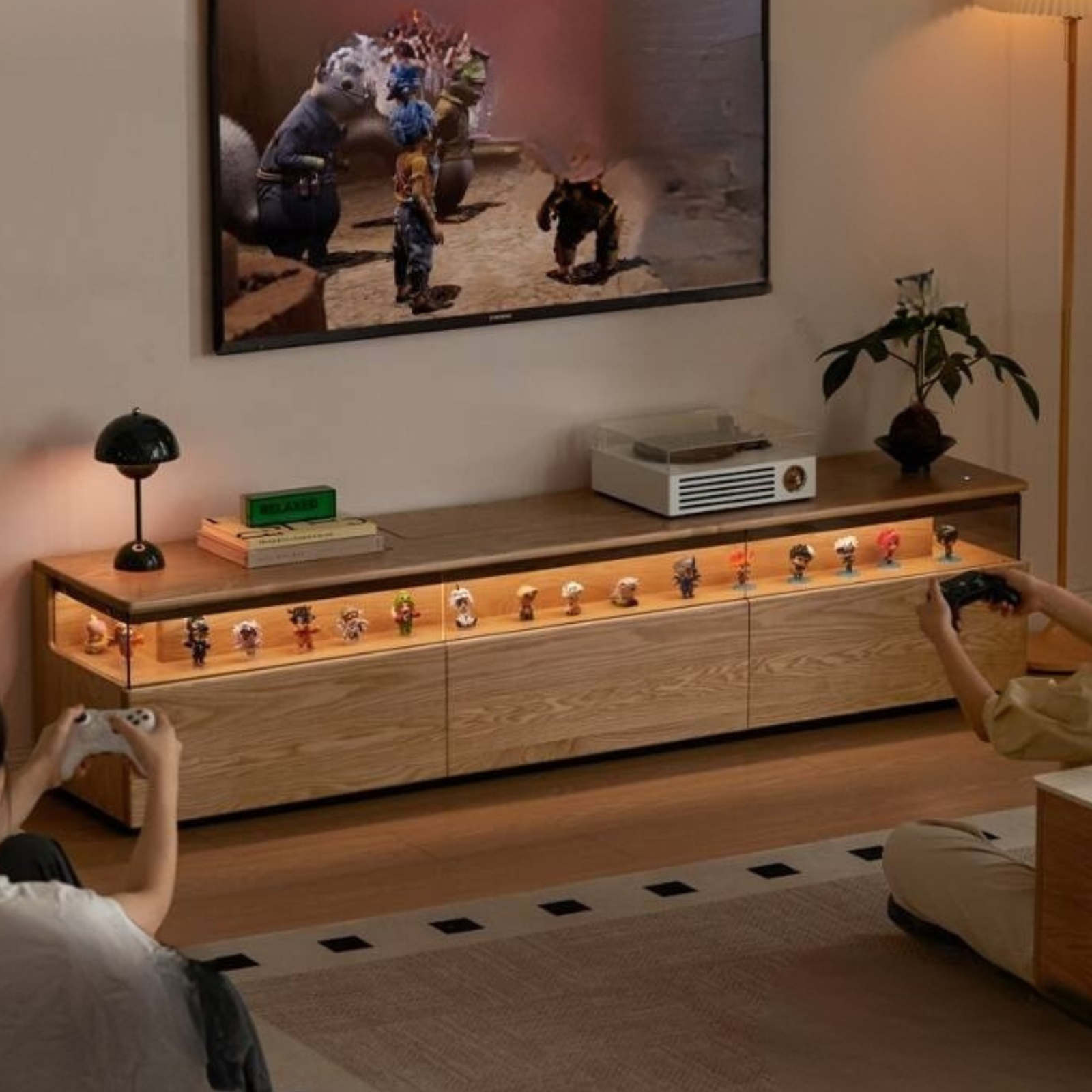Ash Solid Wood Modern TV Cabinet