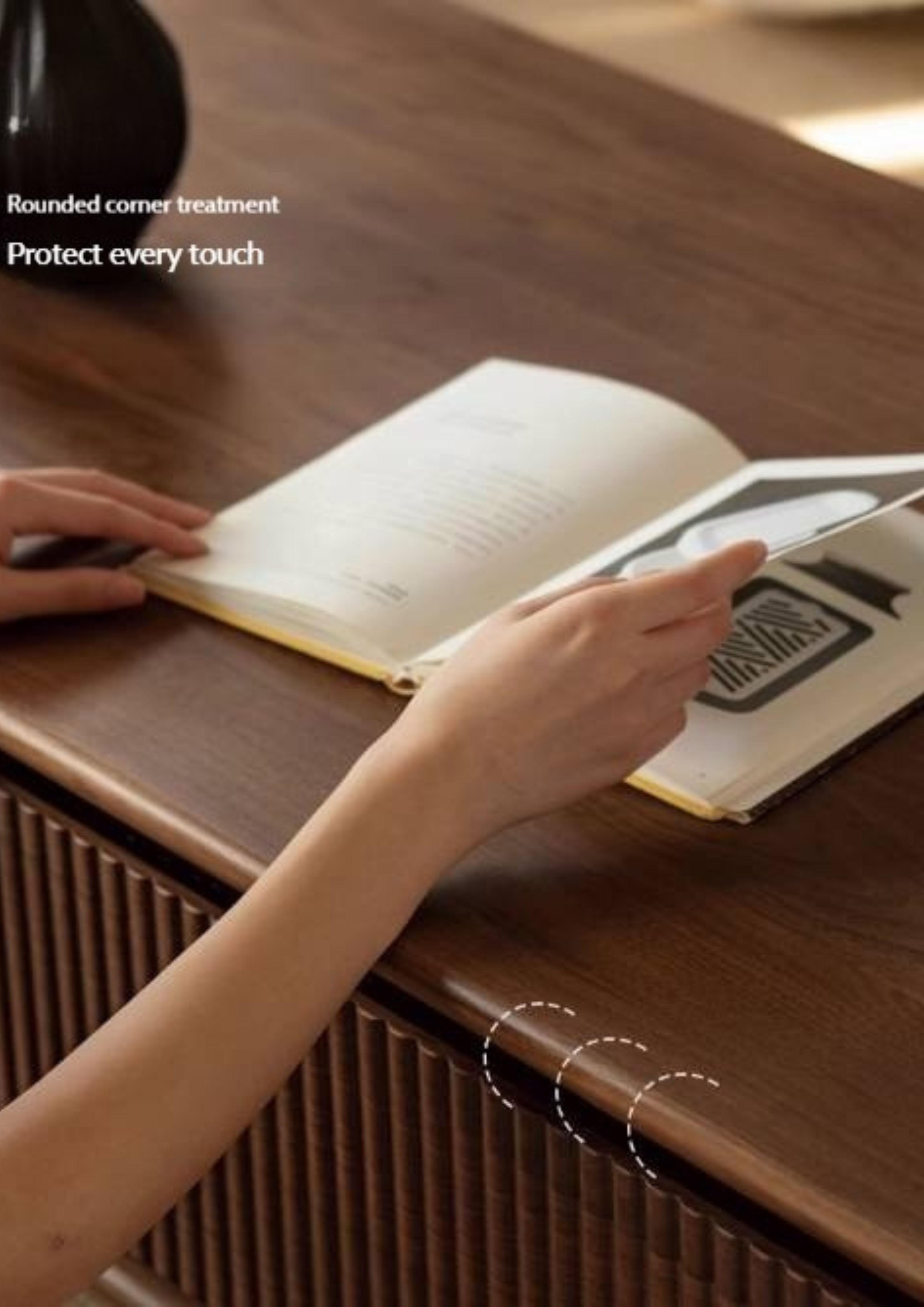 Black Walnut Solid Wood Italian Light Luxury Coffee Table