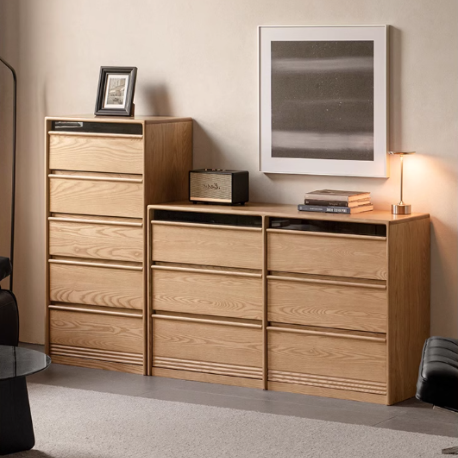 Ash Solid Wood Modern Chest of Drawers
