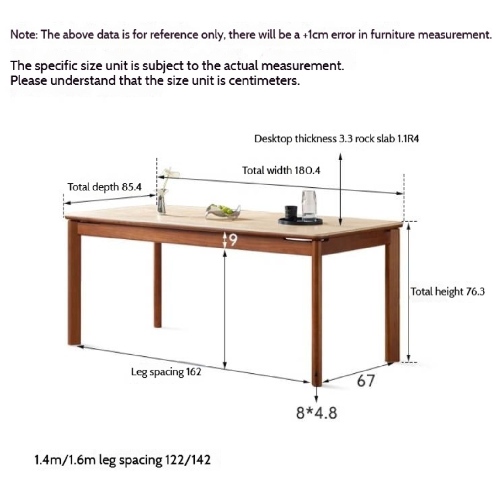 Tulipwood Solid Wood Vintage Style Restaurant Stone Slab Dining Table