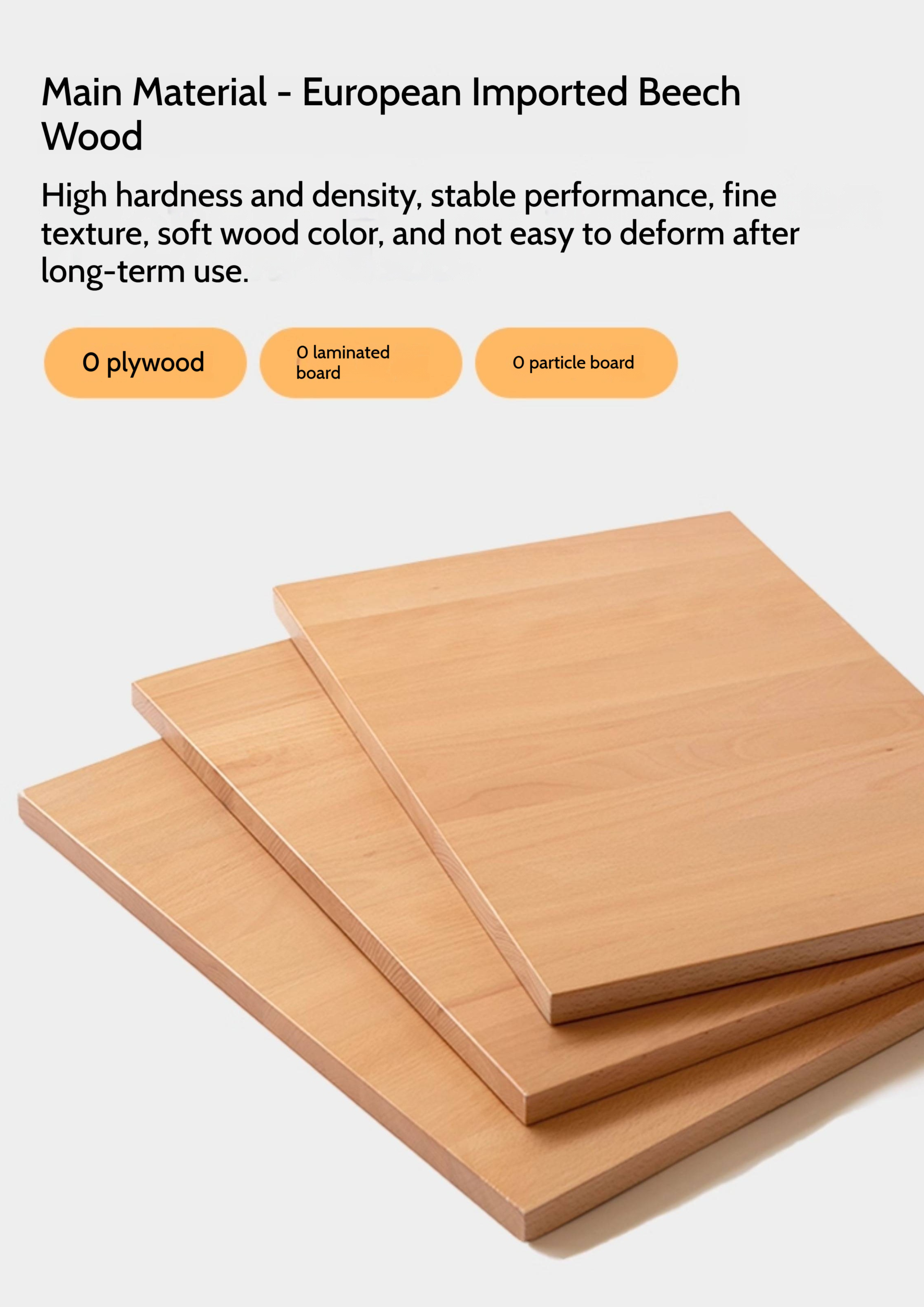 Beech Solid Wood Multifunctional Dressing Table Makeup