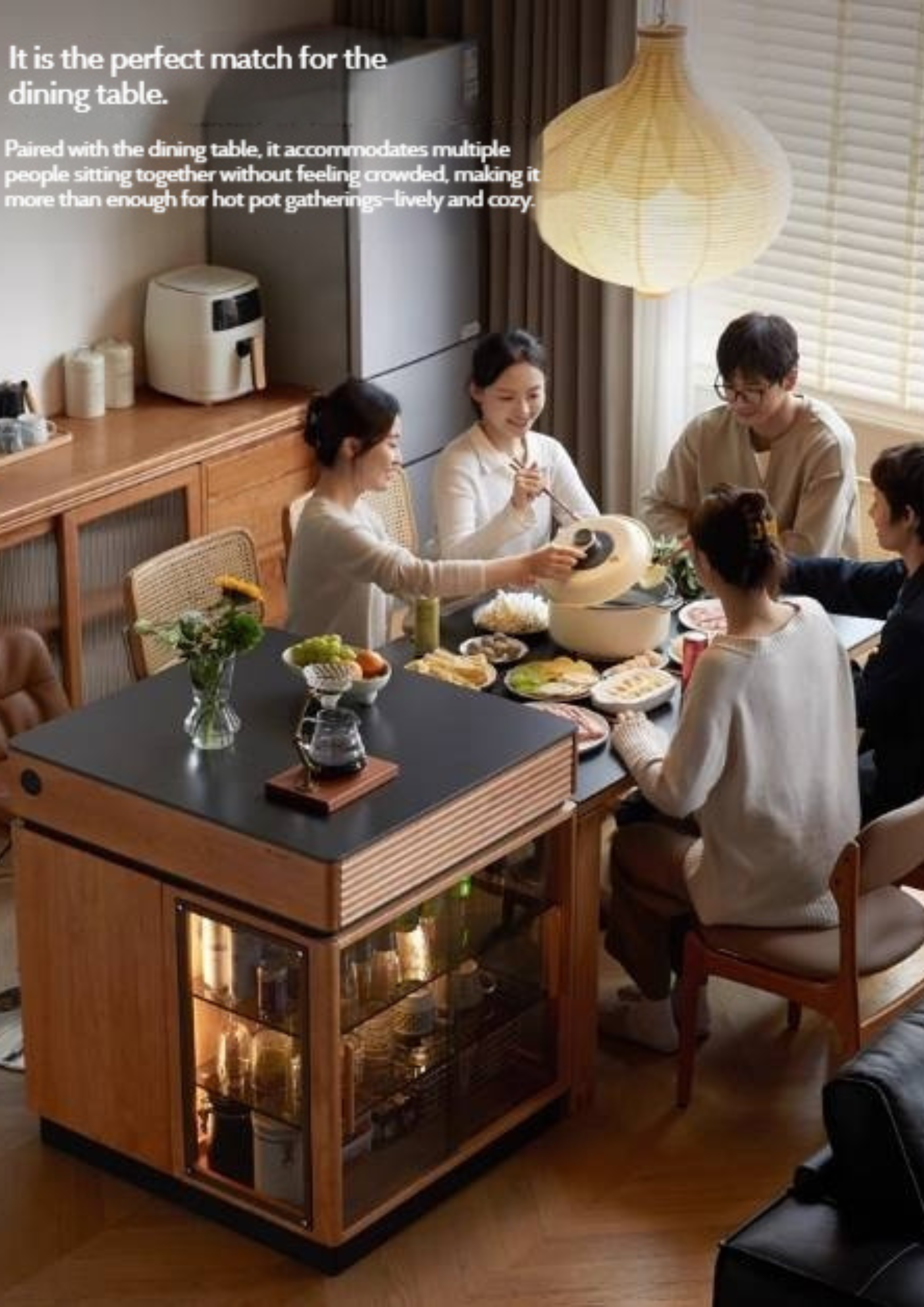 Cherry Solid Wood Retro Island Table