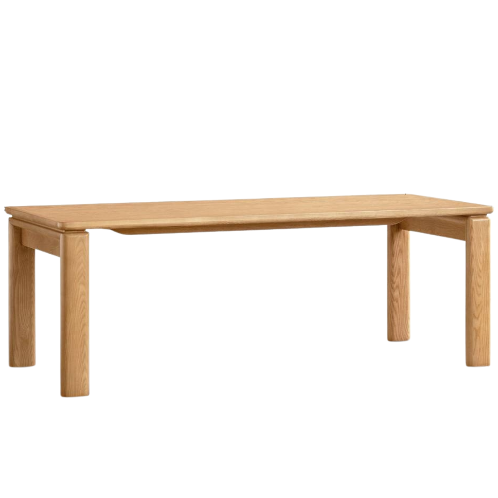 Ash Solid Wood Modern Log Style Dining Table