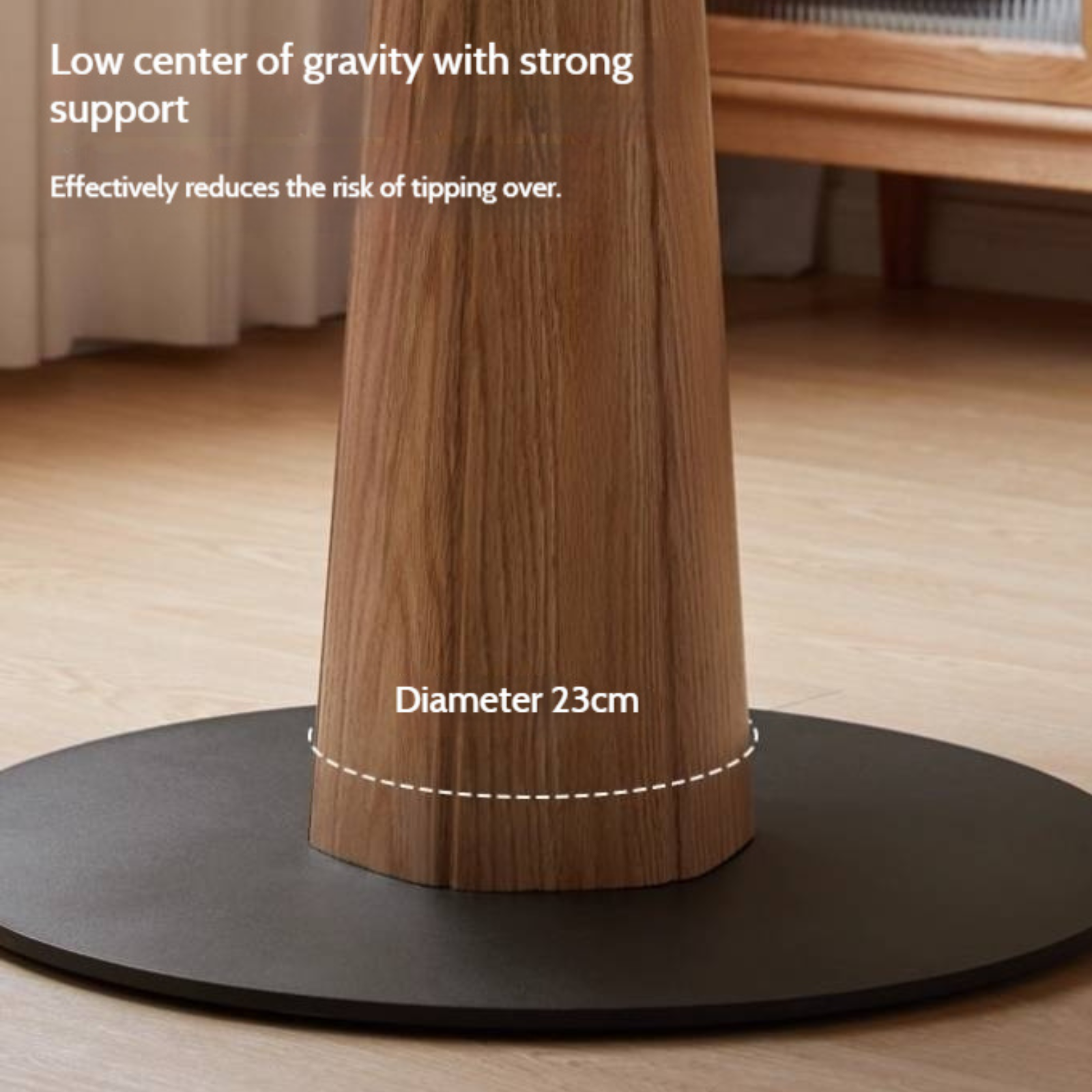 Oak Solid Wood Slab Round Dining Table