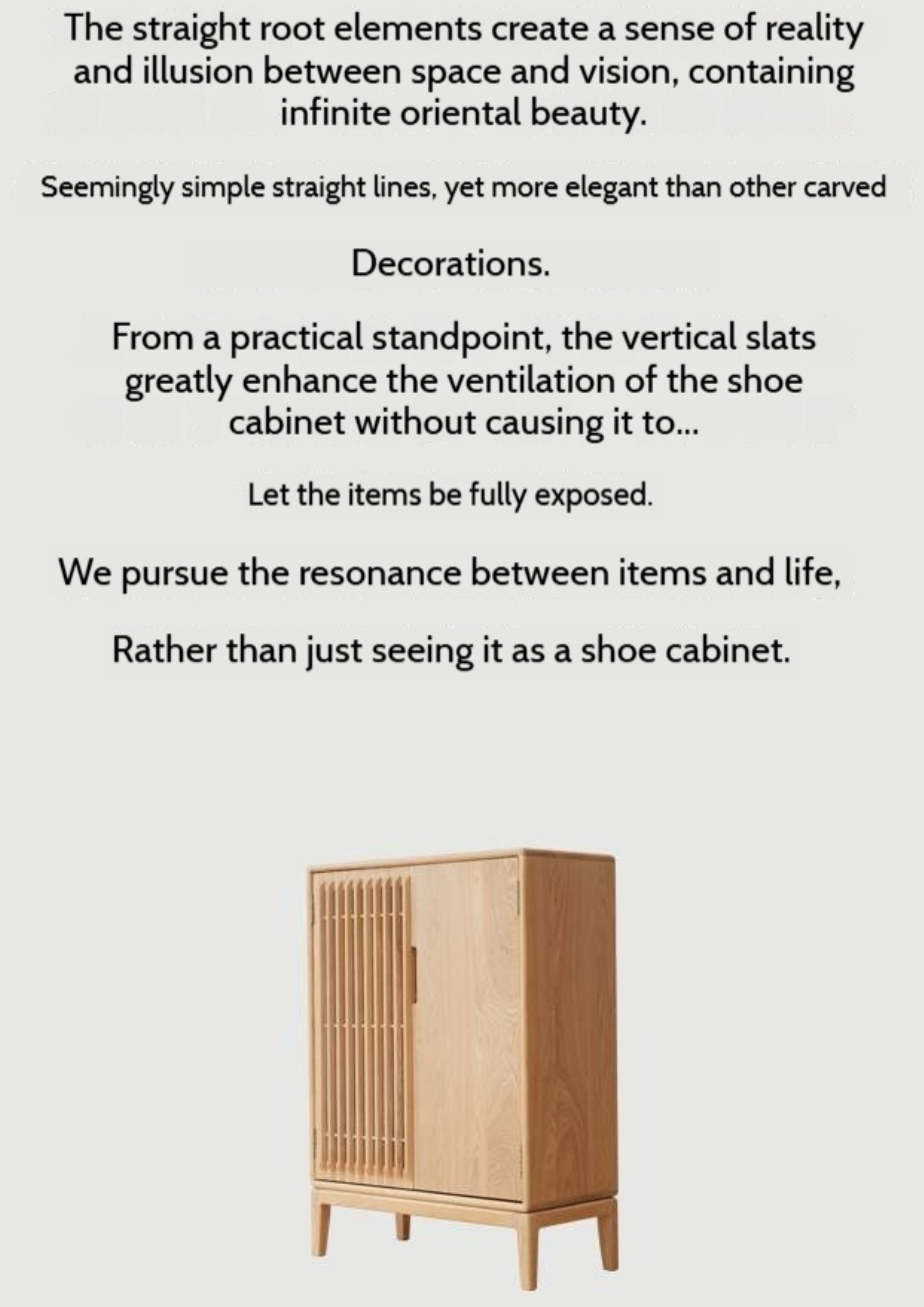 Ash Solid Wood Full Entrance Storage Shoe Cabinet