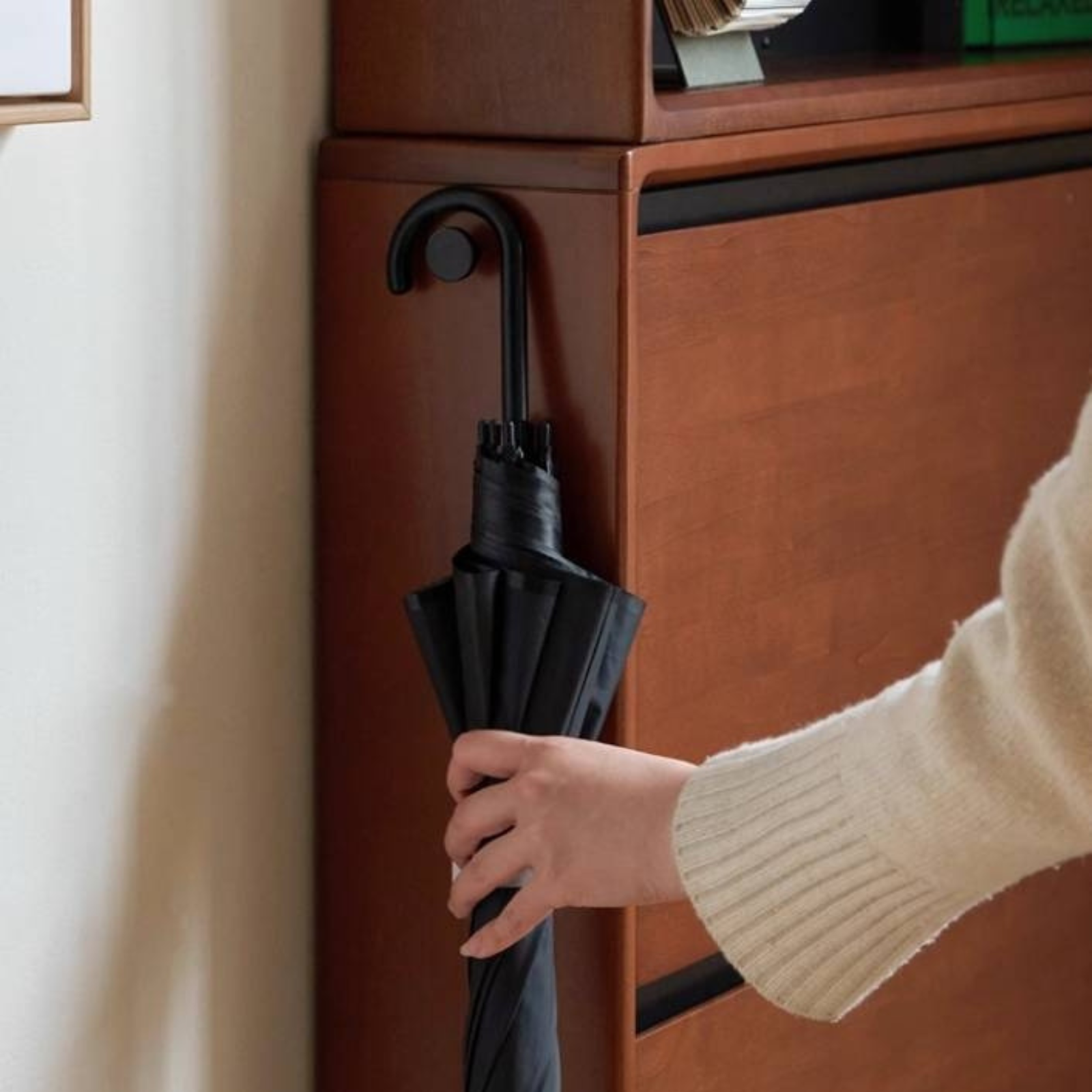 Poplar Solid Wood Middle-Age Ultra-Thin Shoe Cabinet