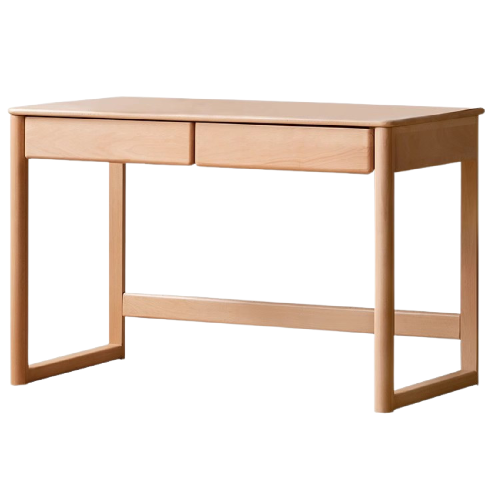 Beech Solid Wood Children's Study Desk Bookshelf Integrated