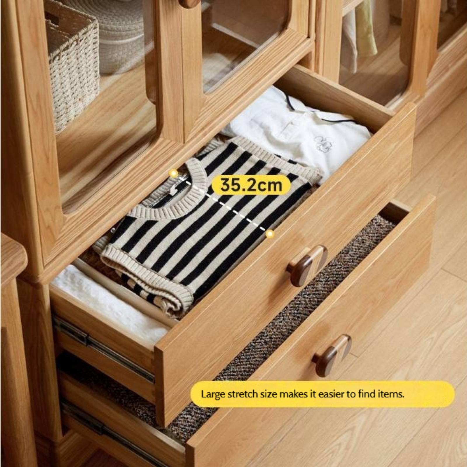 Oak Solid Wood Original Wood Style Children's Wardrobe