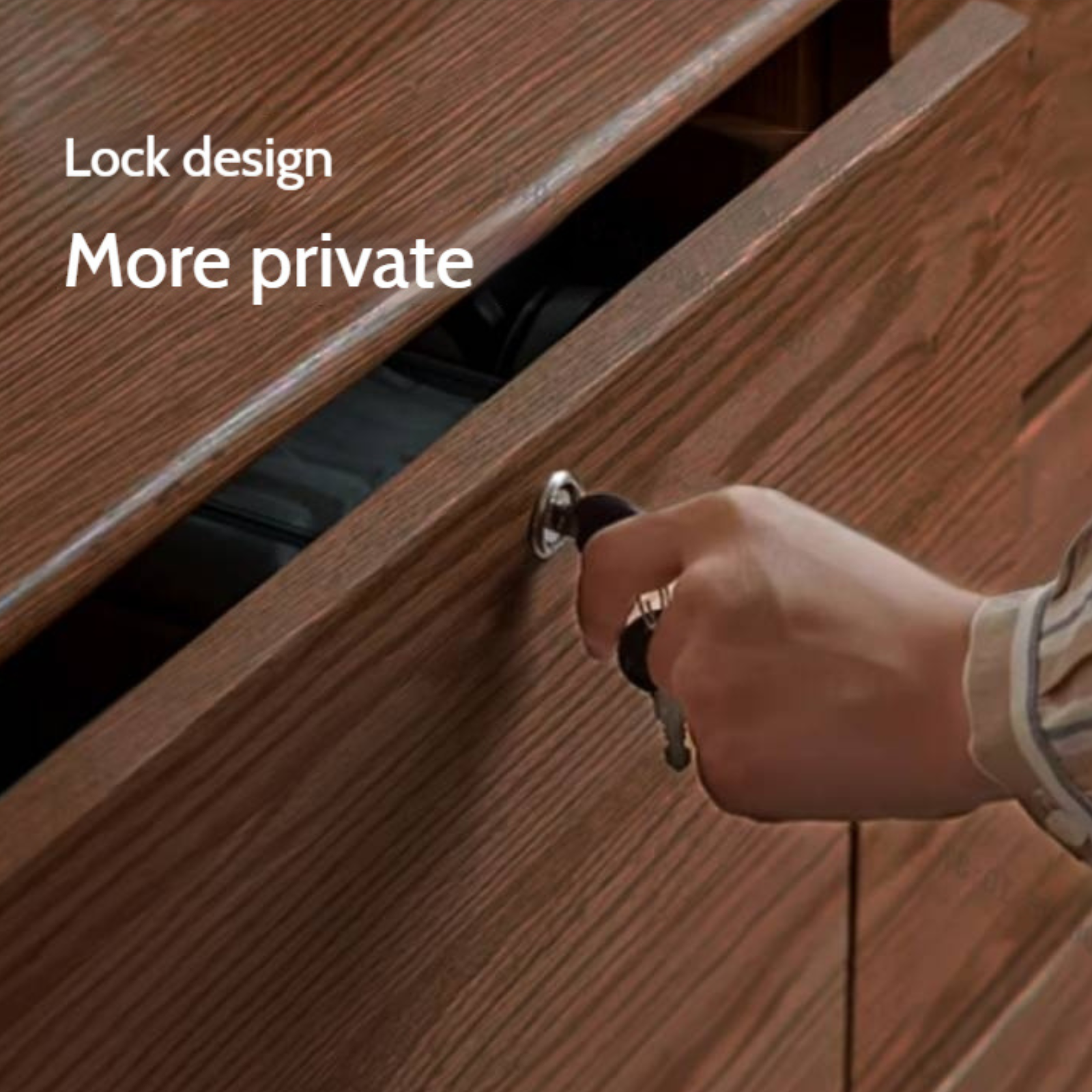 Oak Solid Wood Modern Drawer Cabinet