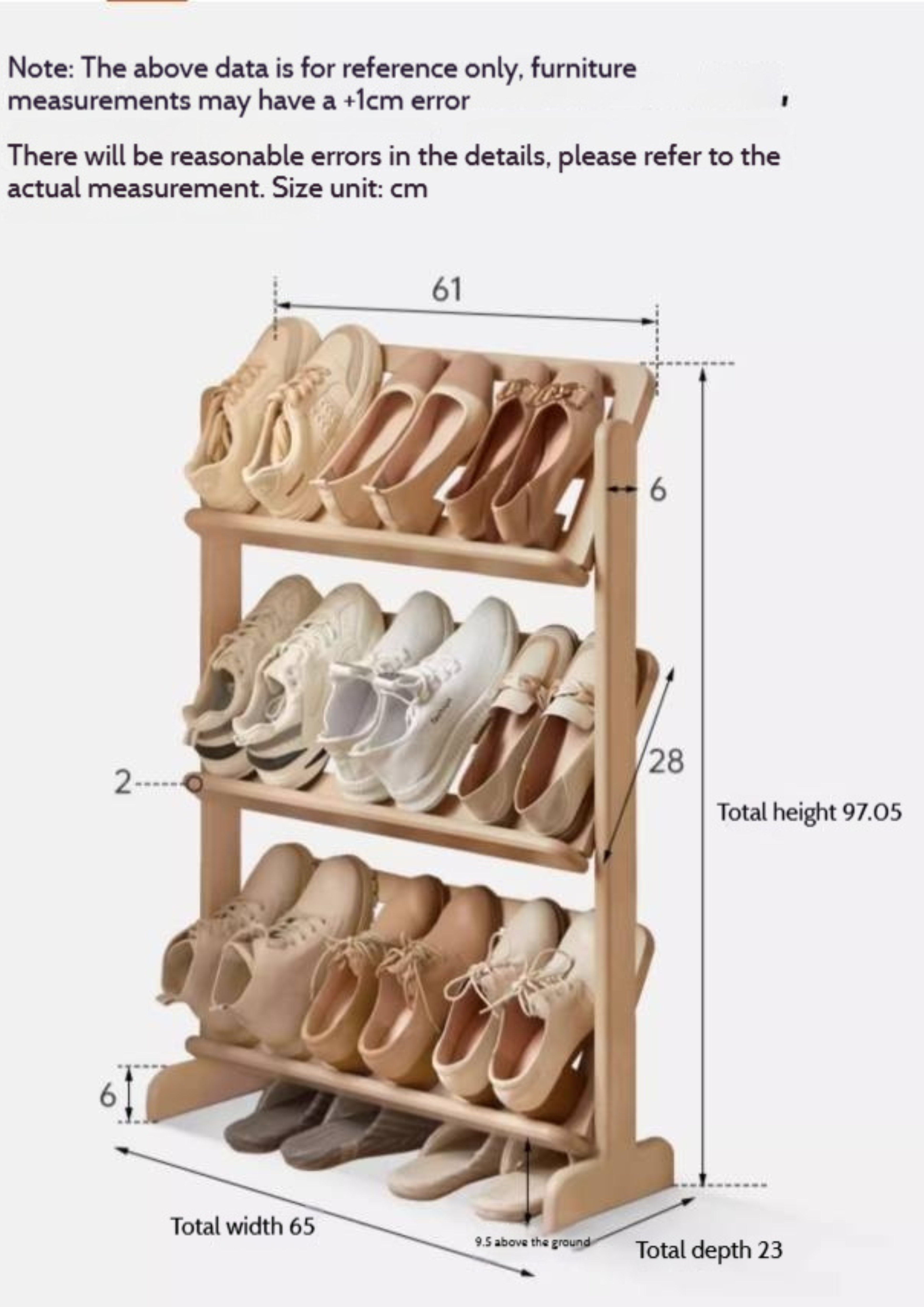 Birch, Beech Solid Wood Multi Layer Ultra Thin Shoe Racks