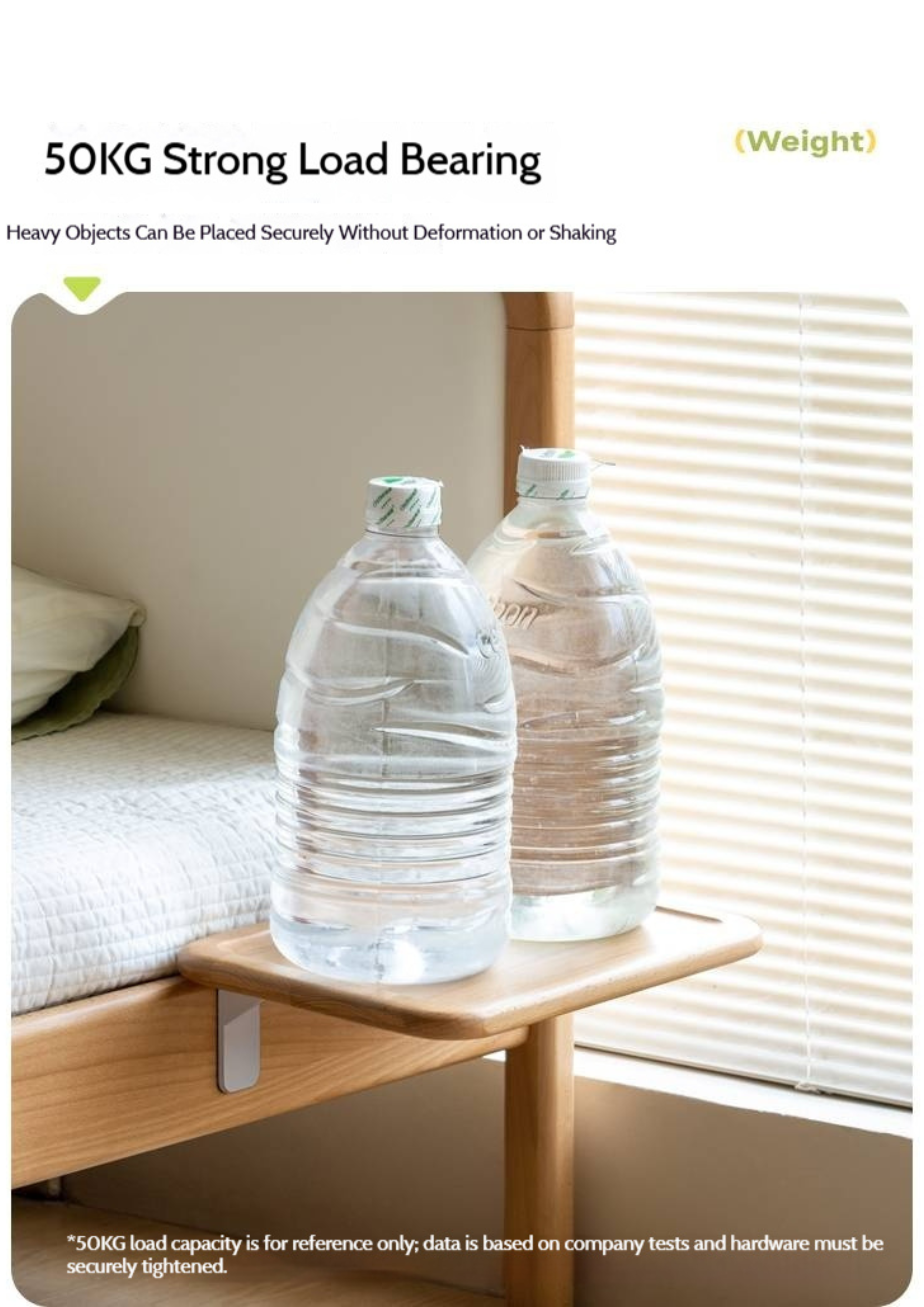 Beech Solid Wood Children's Floating Storage Bedside Shelf