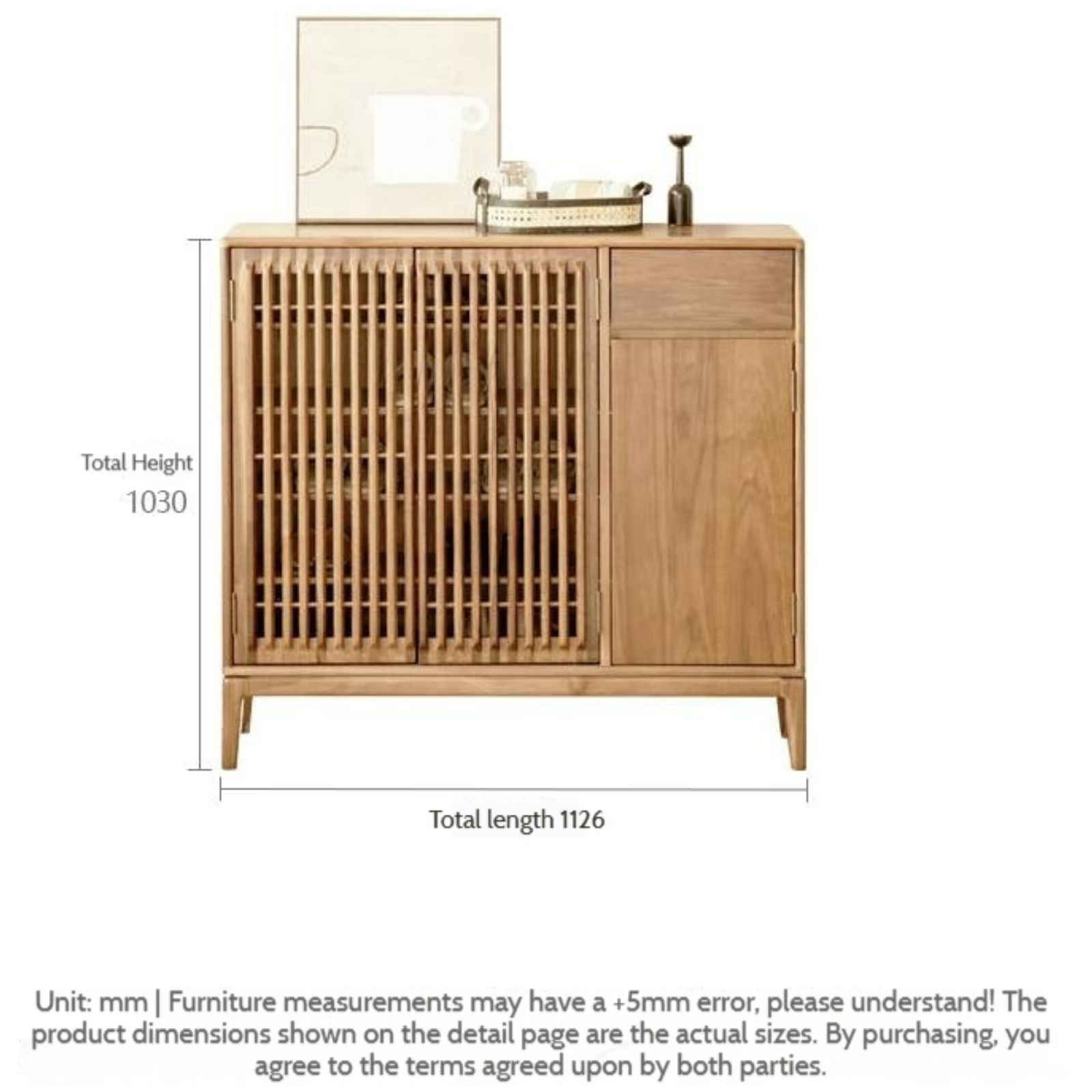 Ash Solid Wood Full Entrance Storage Shoe Cabinet