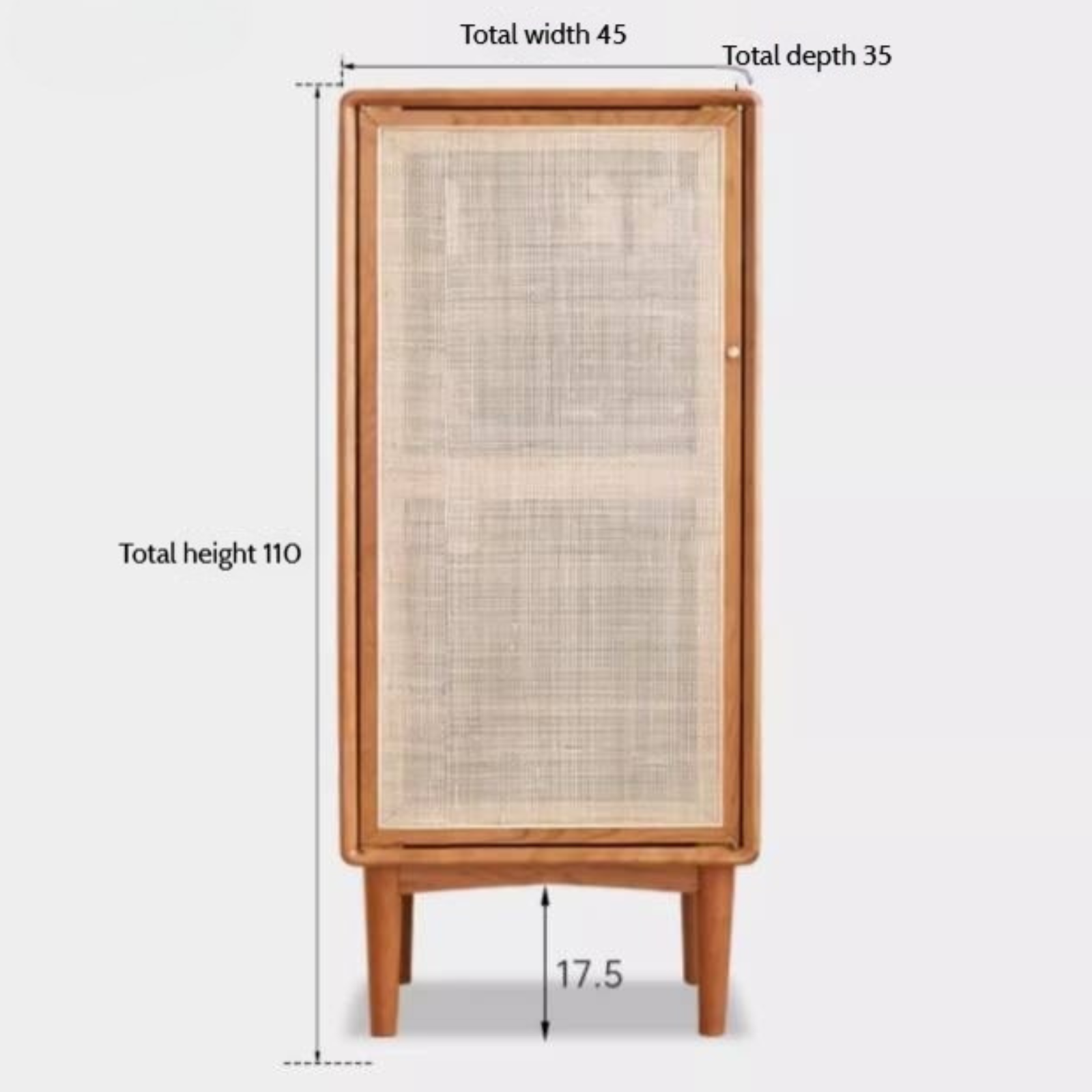 Oak Solid Wood Entrance Shoe Cabinet