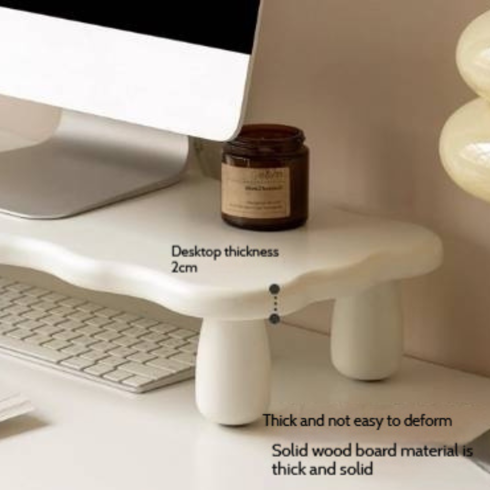 Tulipwood Solid Wood Computer Desktop, Storage Rack