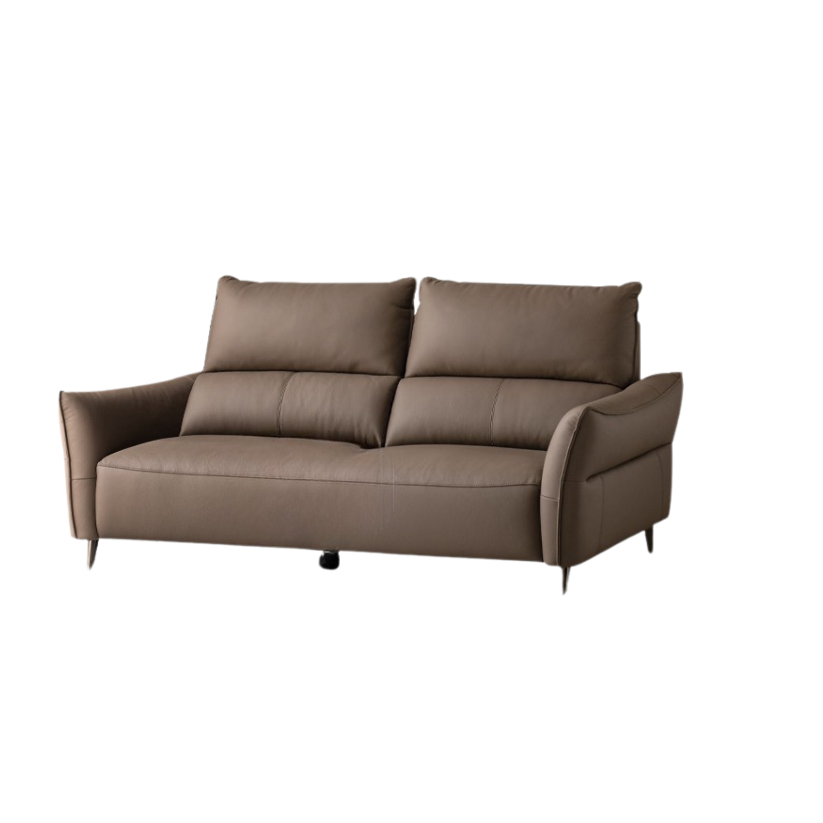 Genuine Top Grain Leather  Modern Sofa, Clean Line Contemporary Design