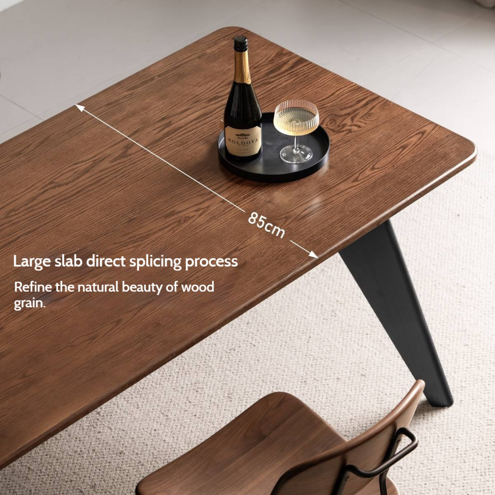 Oak Solid Wood Italian Light Luxury Dining Table