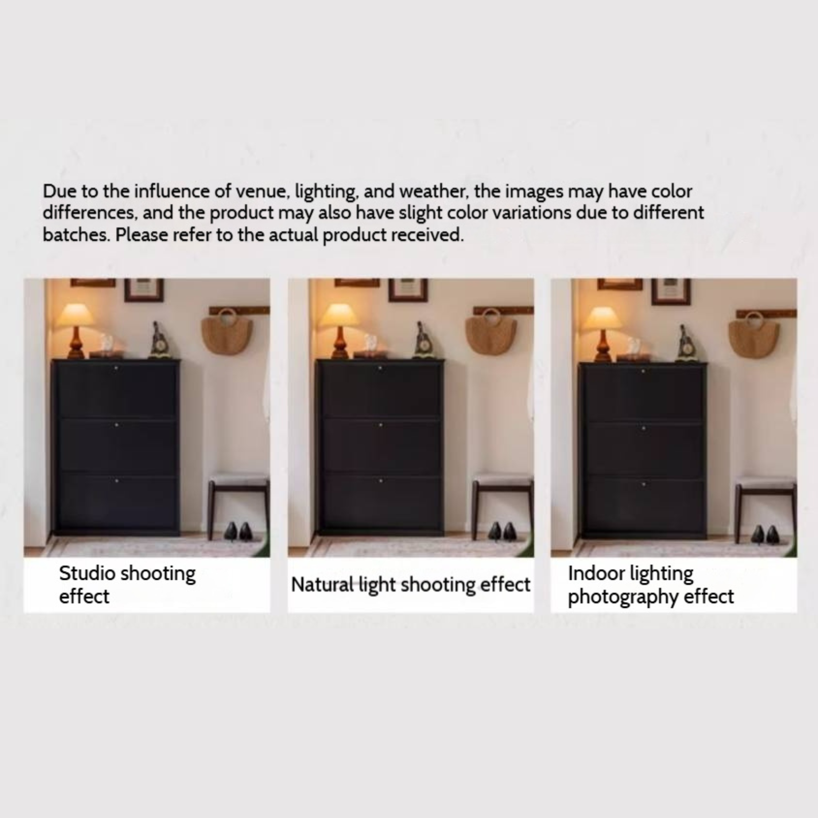 Oak Solid Wood American Retro Style Shoe Cabinet