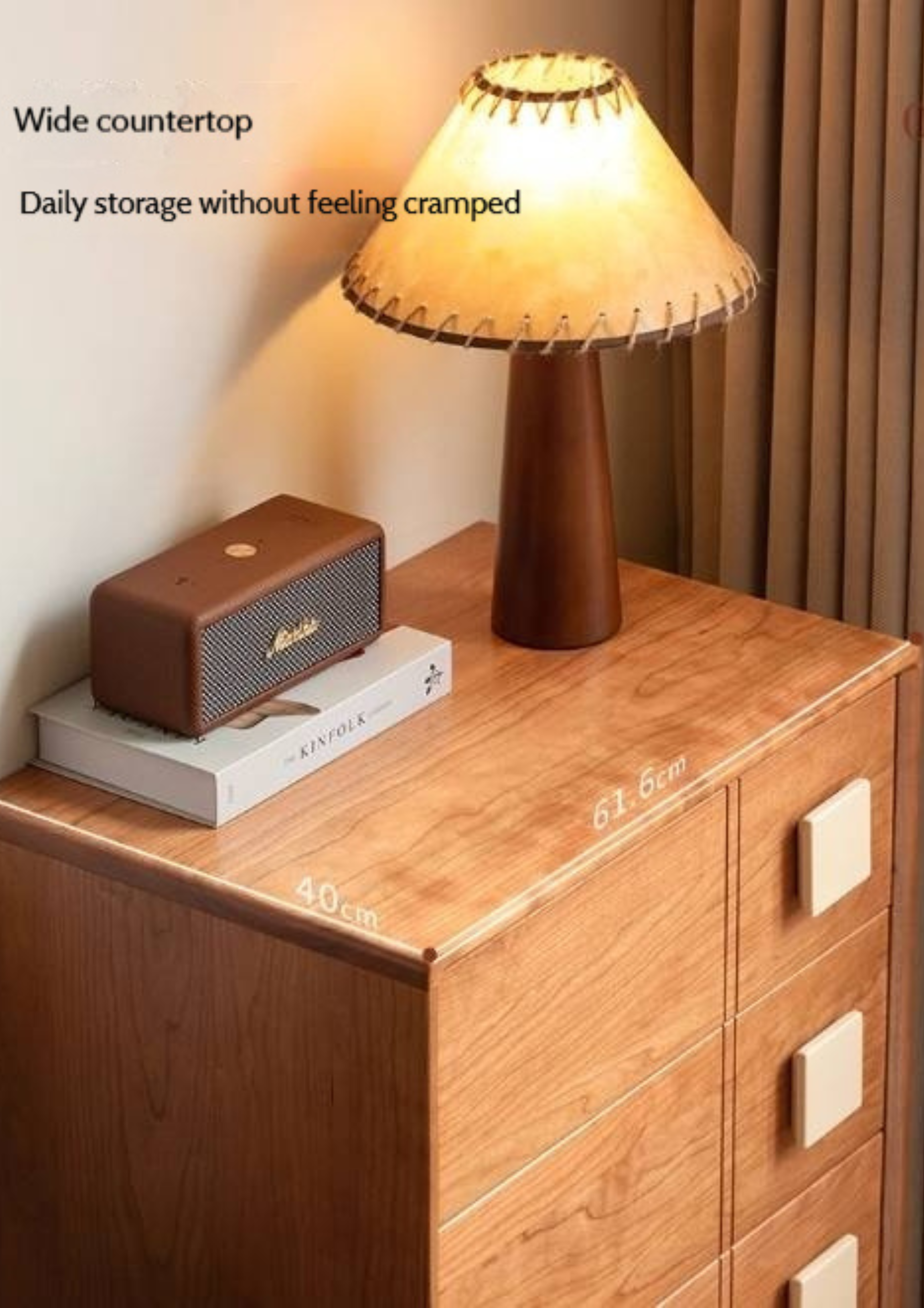 Cherry Solid Wood Retro Five-Drawer Chest