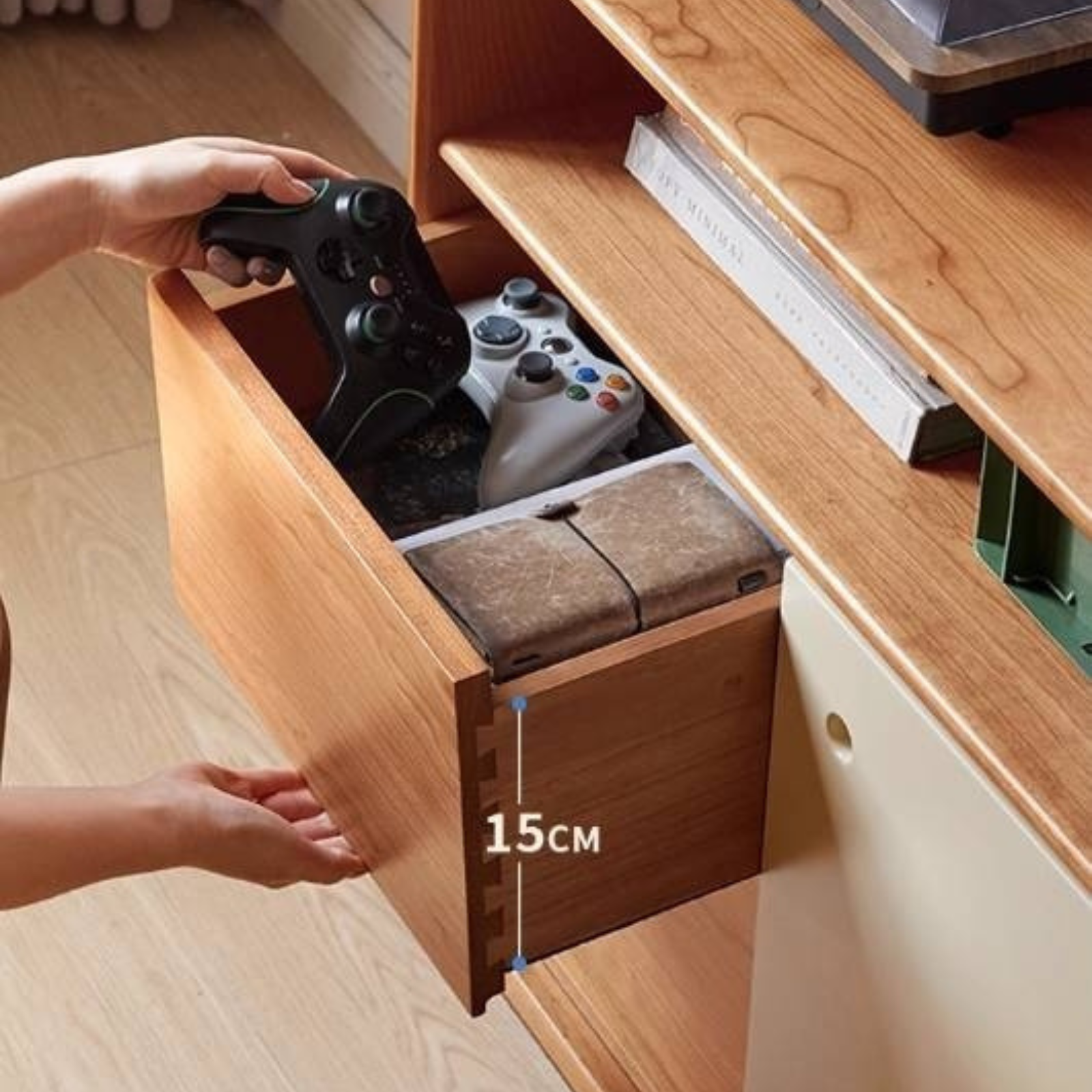 Cherry Solid Wood Vintage Style Office Desk