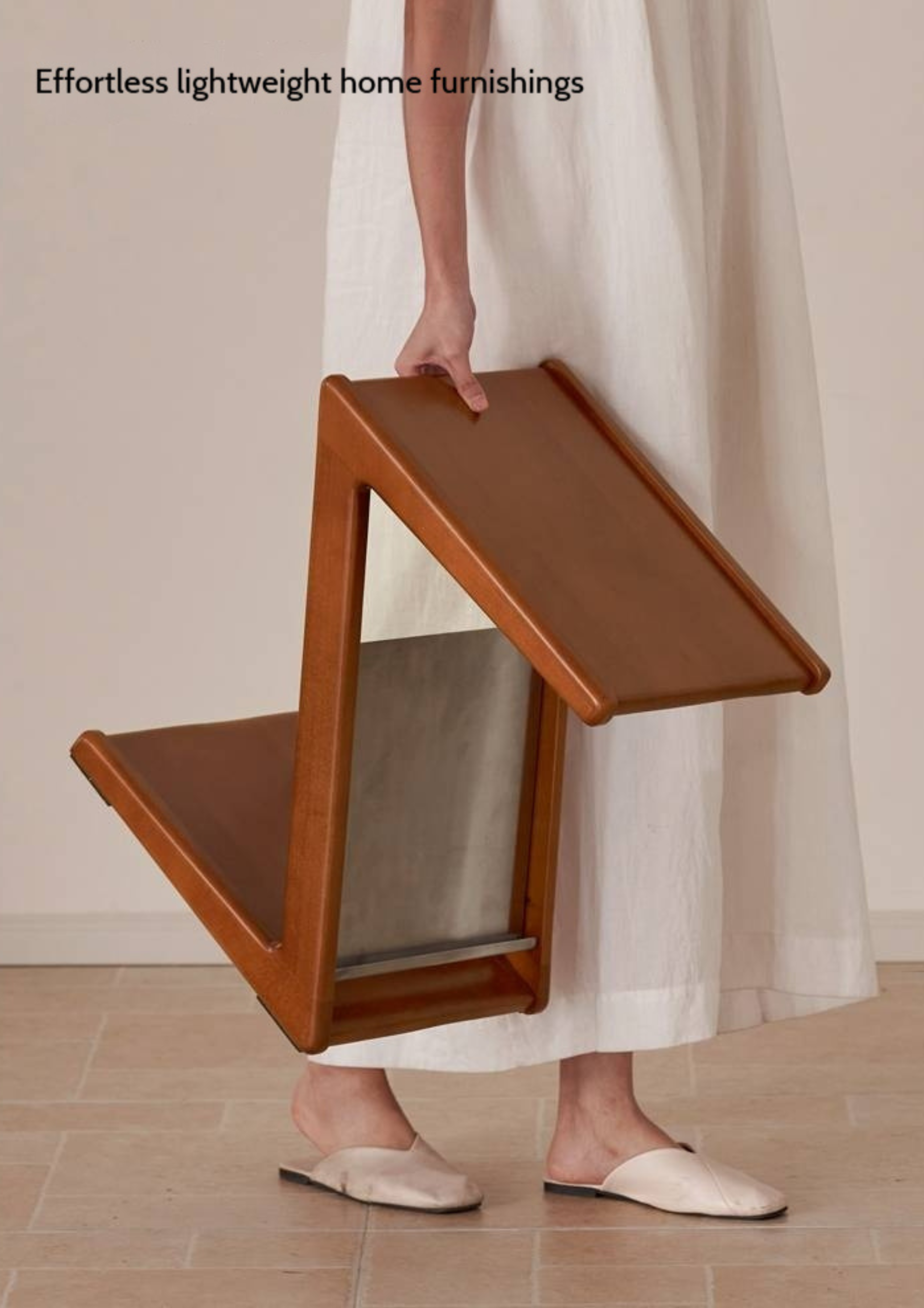 Poplar Solid Wood Bauhaus Style Side Table