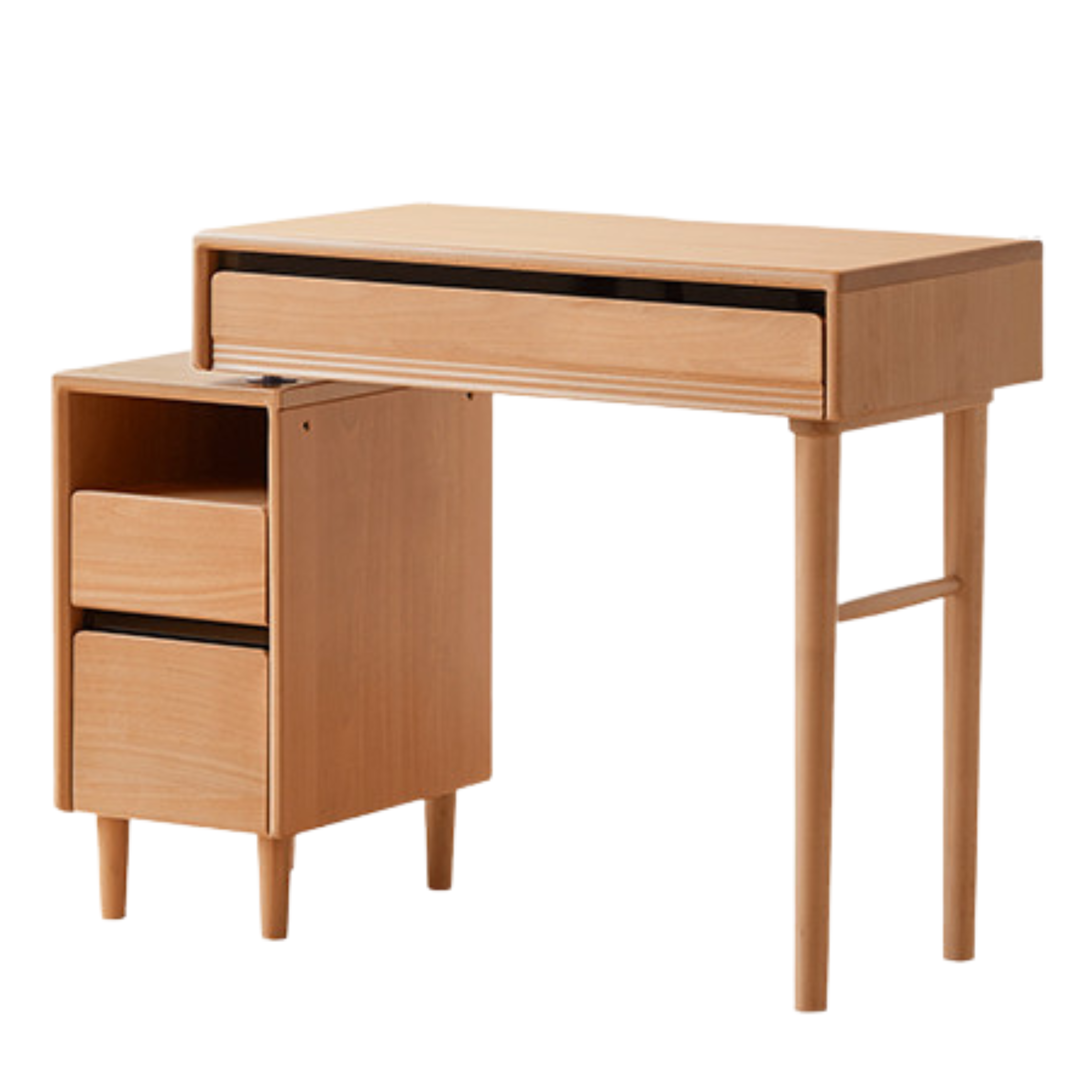 European Beech Solid Wood Retractable Modern Dressing Table