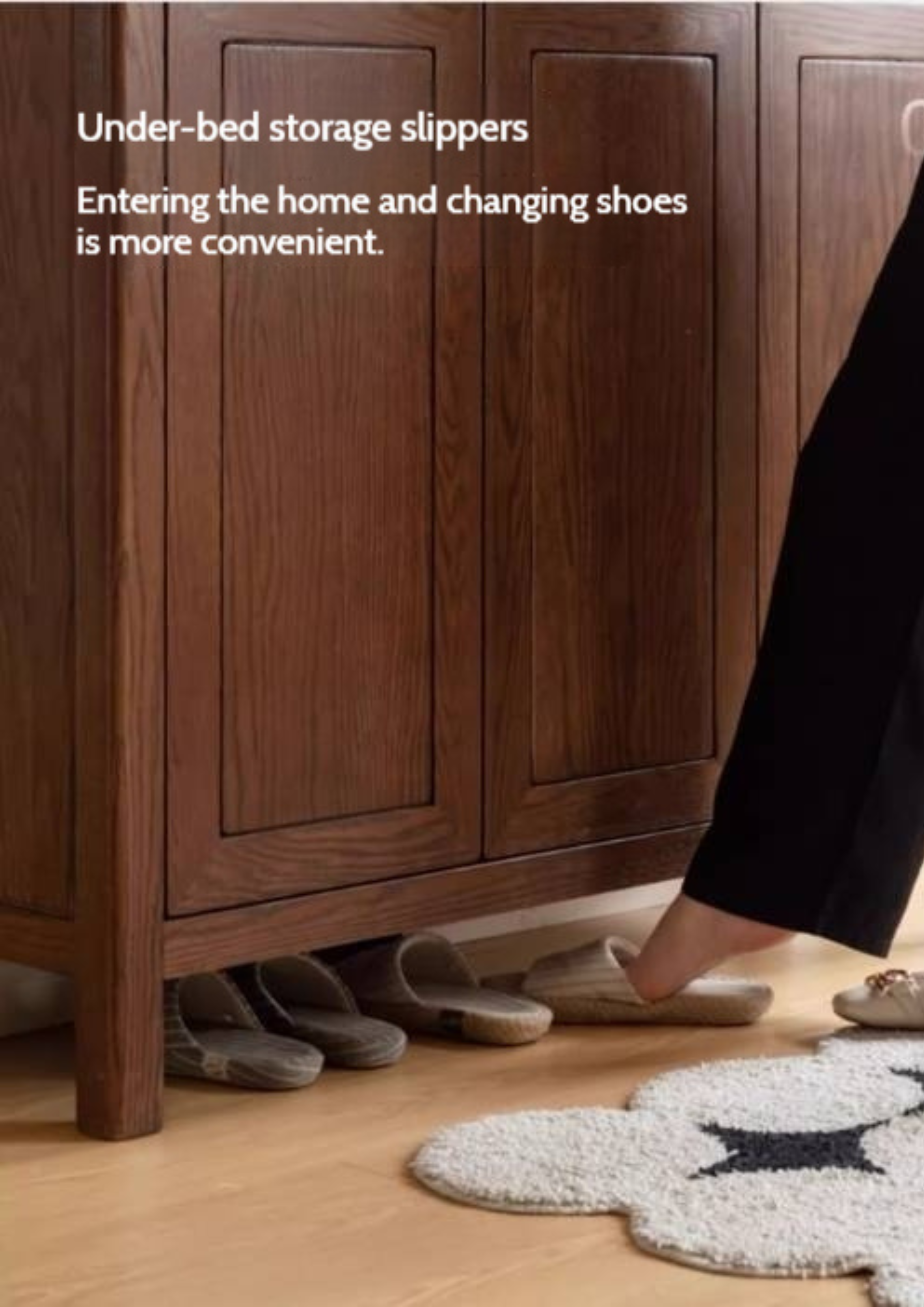 Ash Solid Wood Large Capacity Shoe Cabinet