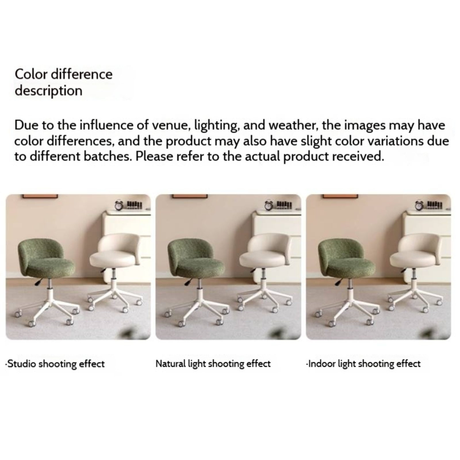 Modern Height Adjustable Makeup Chair