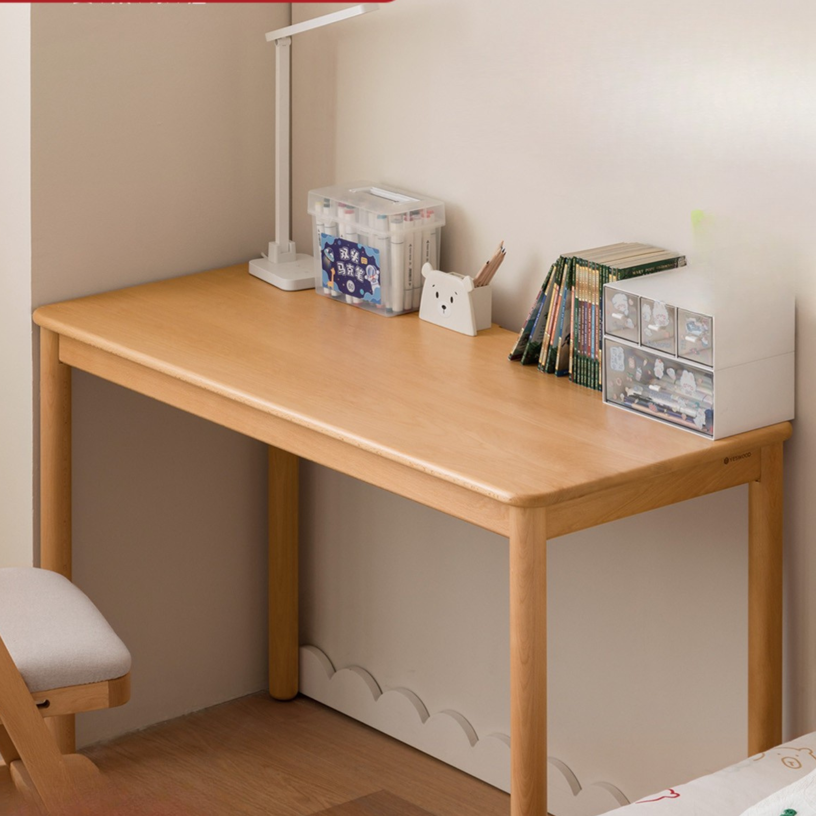 Beech Solid Wood Kids Study Table