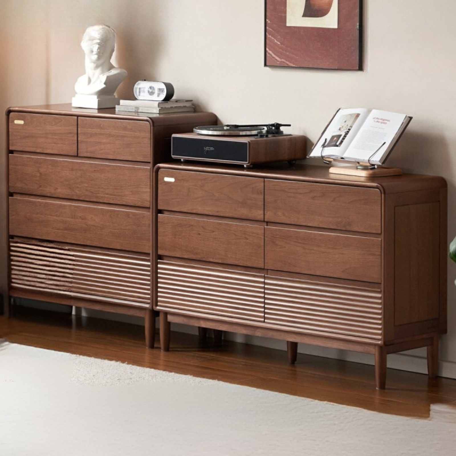 Cypress Solid Wood Modern Chest of Drawers