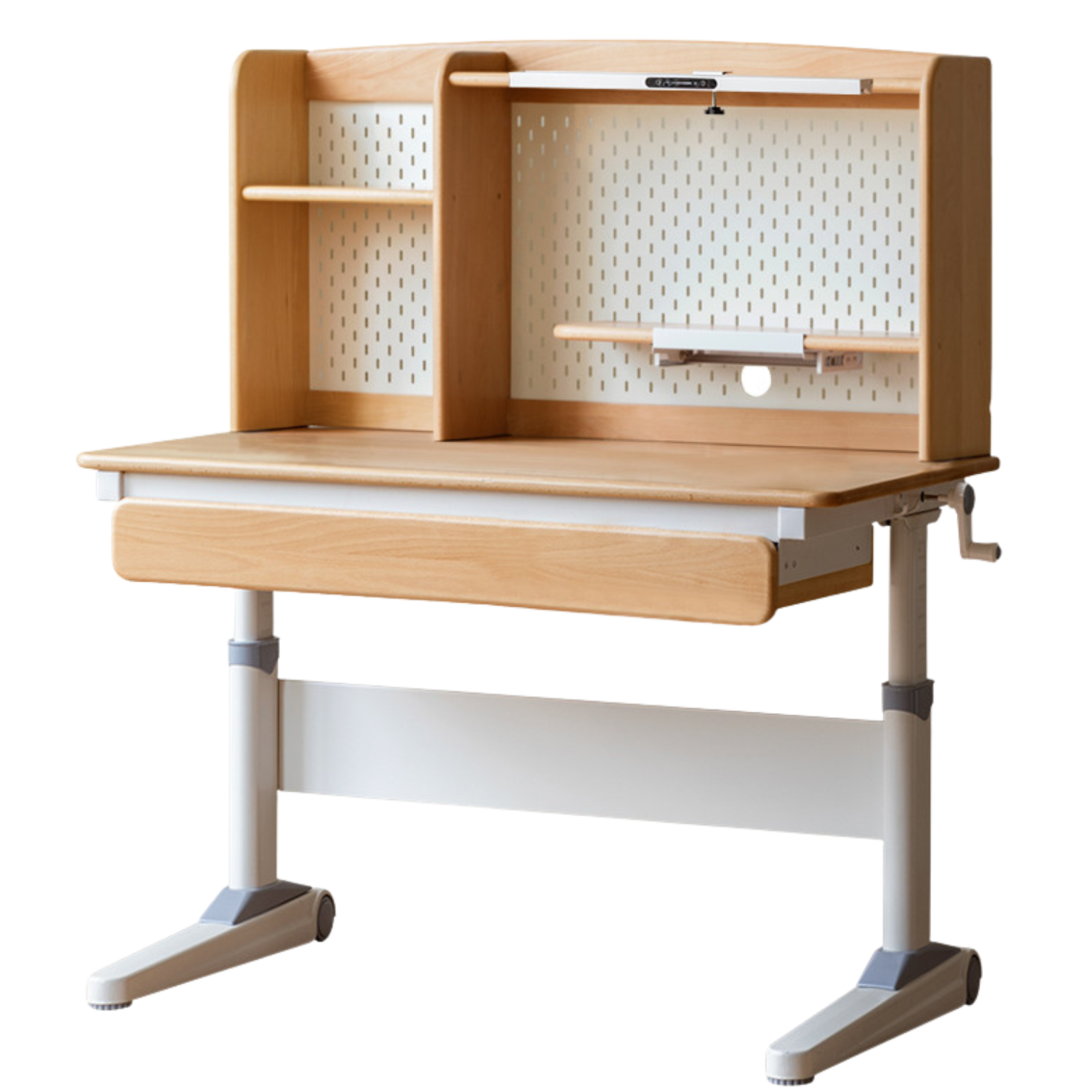 Beech Solid Wood Kids Raised and Lowered Study Table