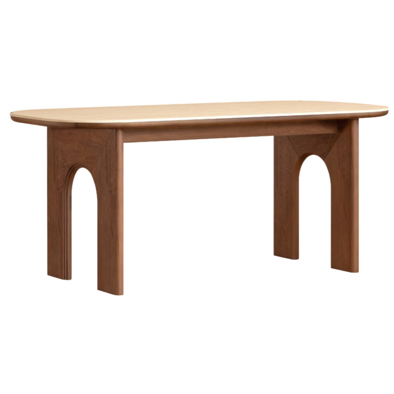 Black Walnut, Oak Solid Wood French Retro Style Dining Table