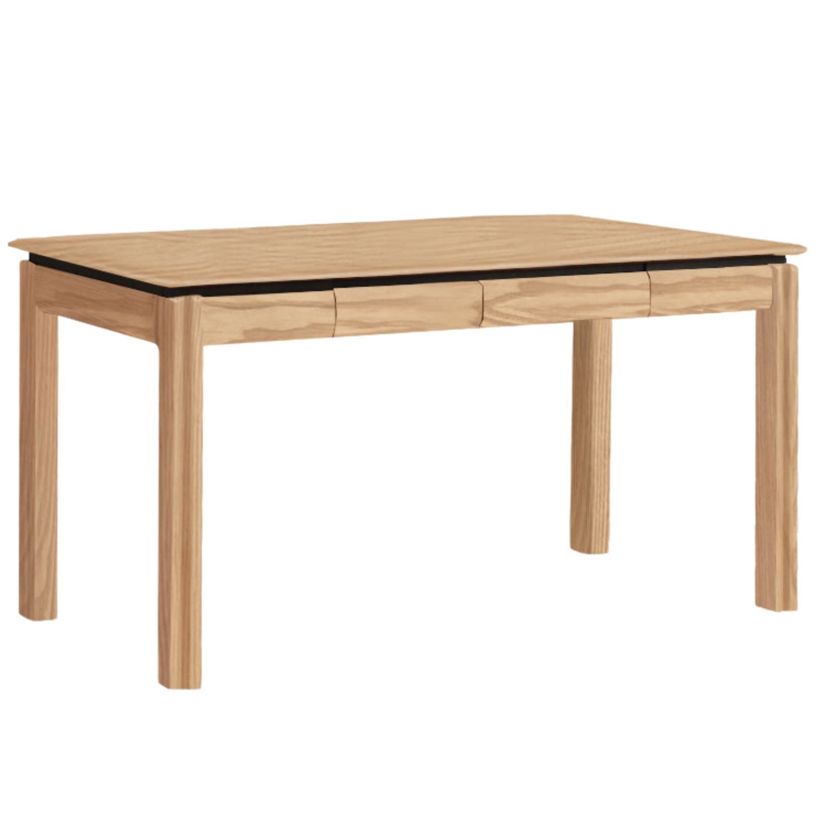 Oak, Ash Solid Wood Modern Minimalist Office Desk with Drawers