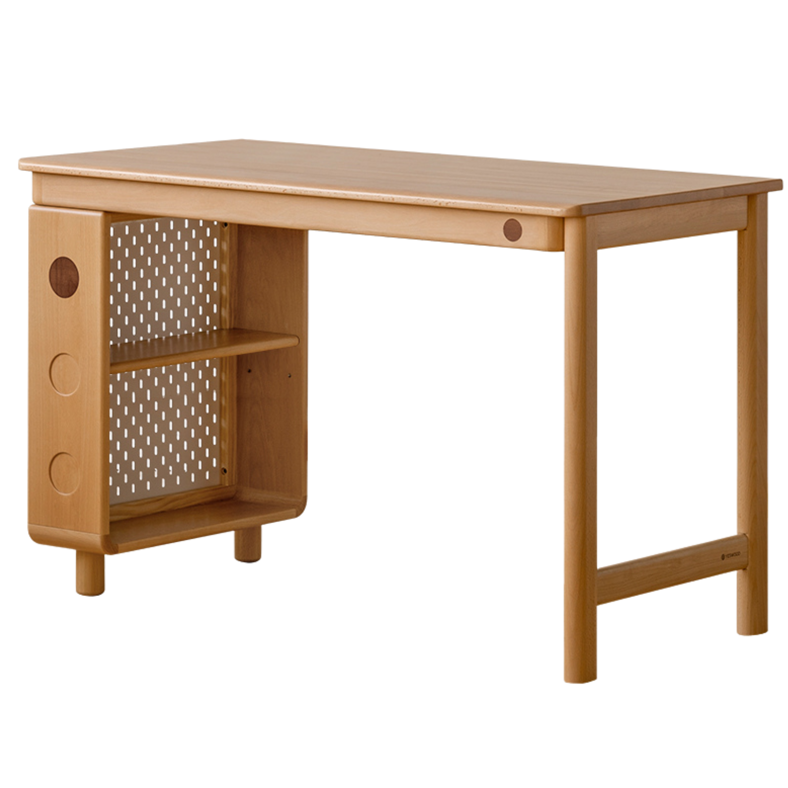 Beech Solid Wood Children's Learning Desk Bookshelf Integrated