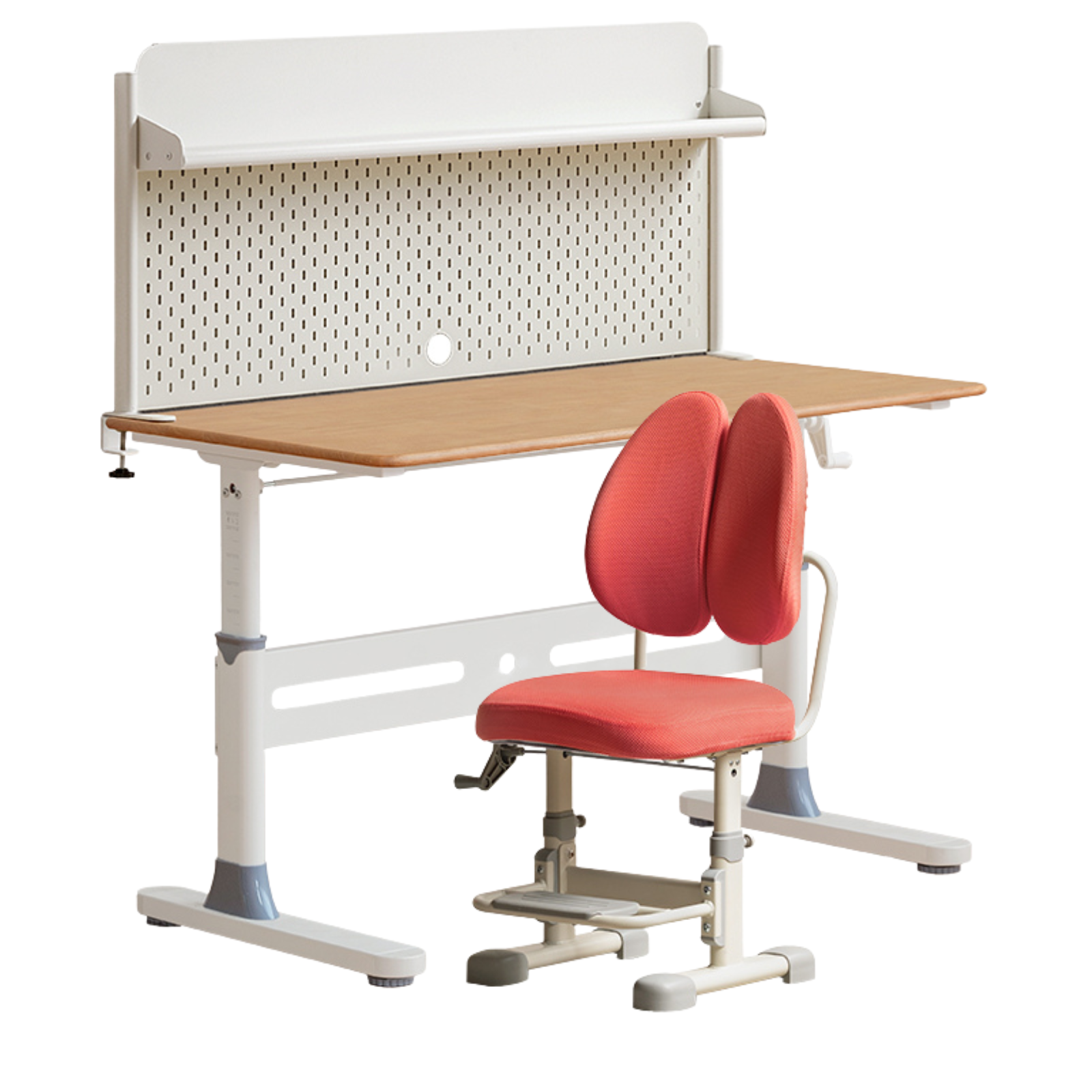 Beech, Solid Rubberwood Solid Wood Kids Liftable Desk