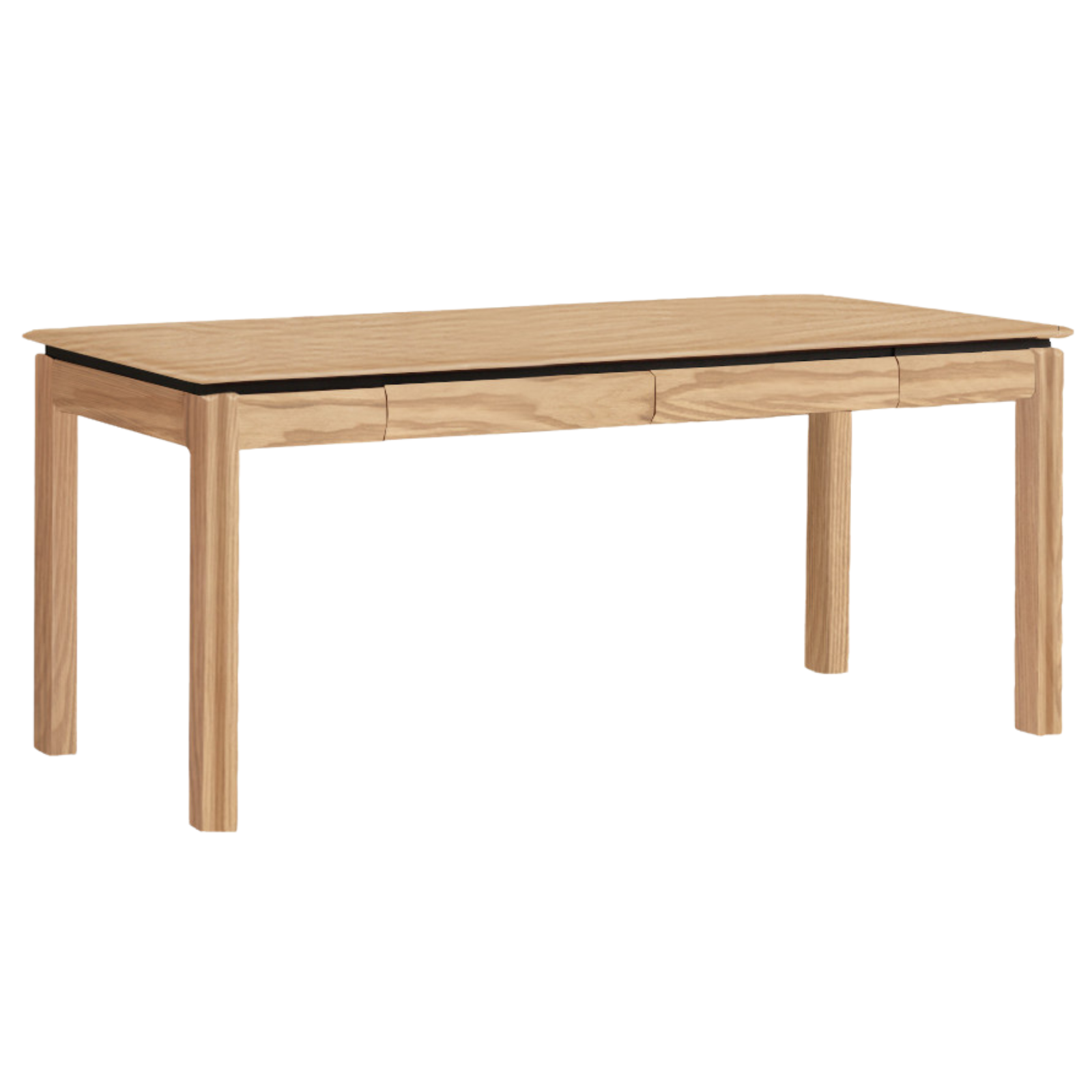 Oak, Ash Solid Wood Modern Minimalist Office Desk with Drawers