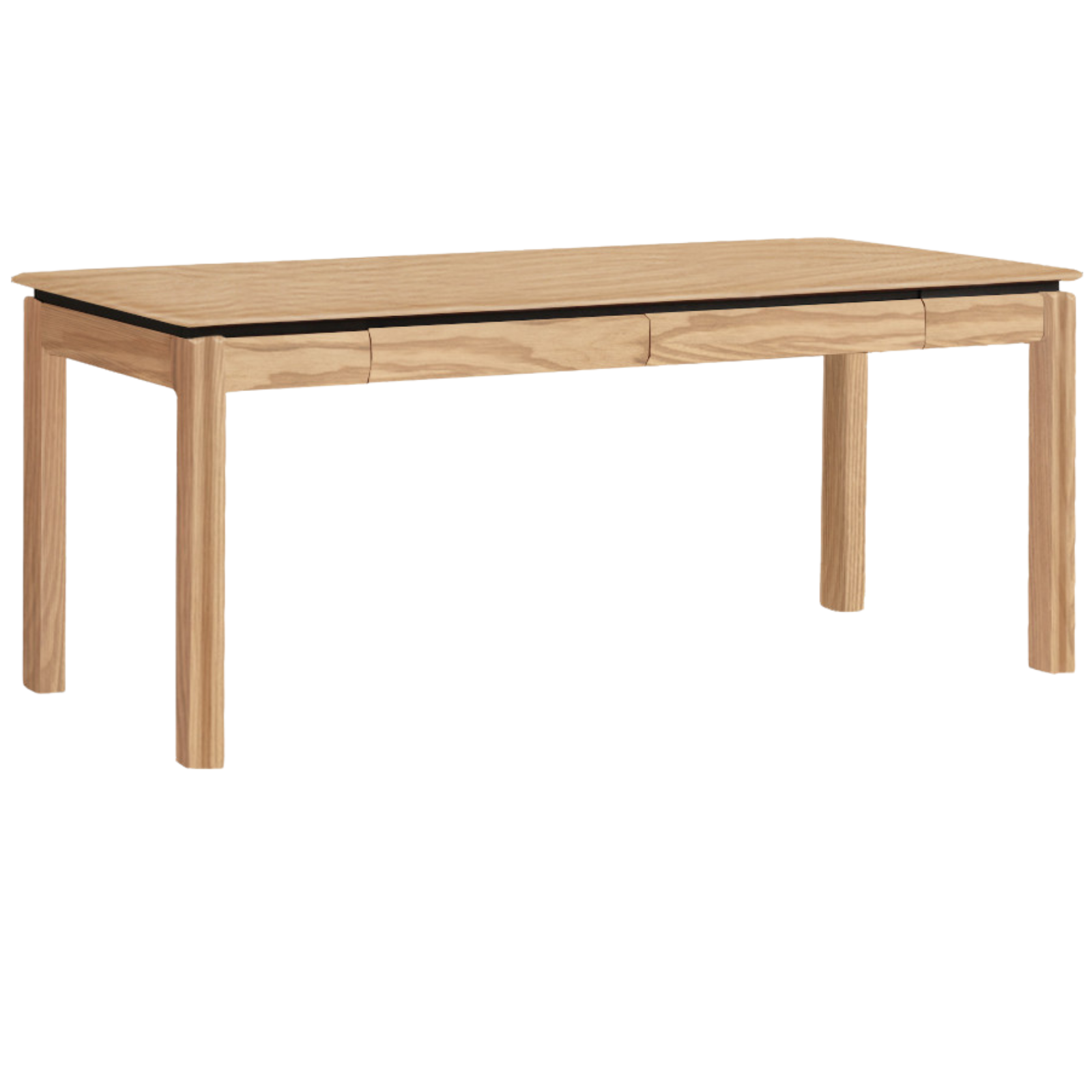 Oak, Ash Solid Wood Modern Minimalist Office Desk with Drawers
