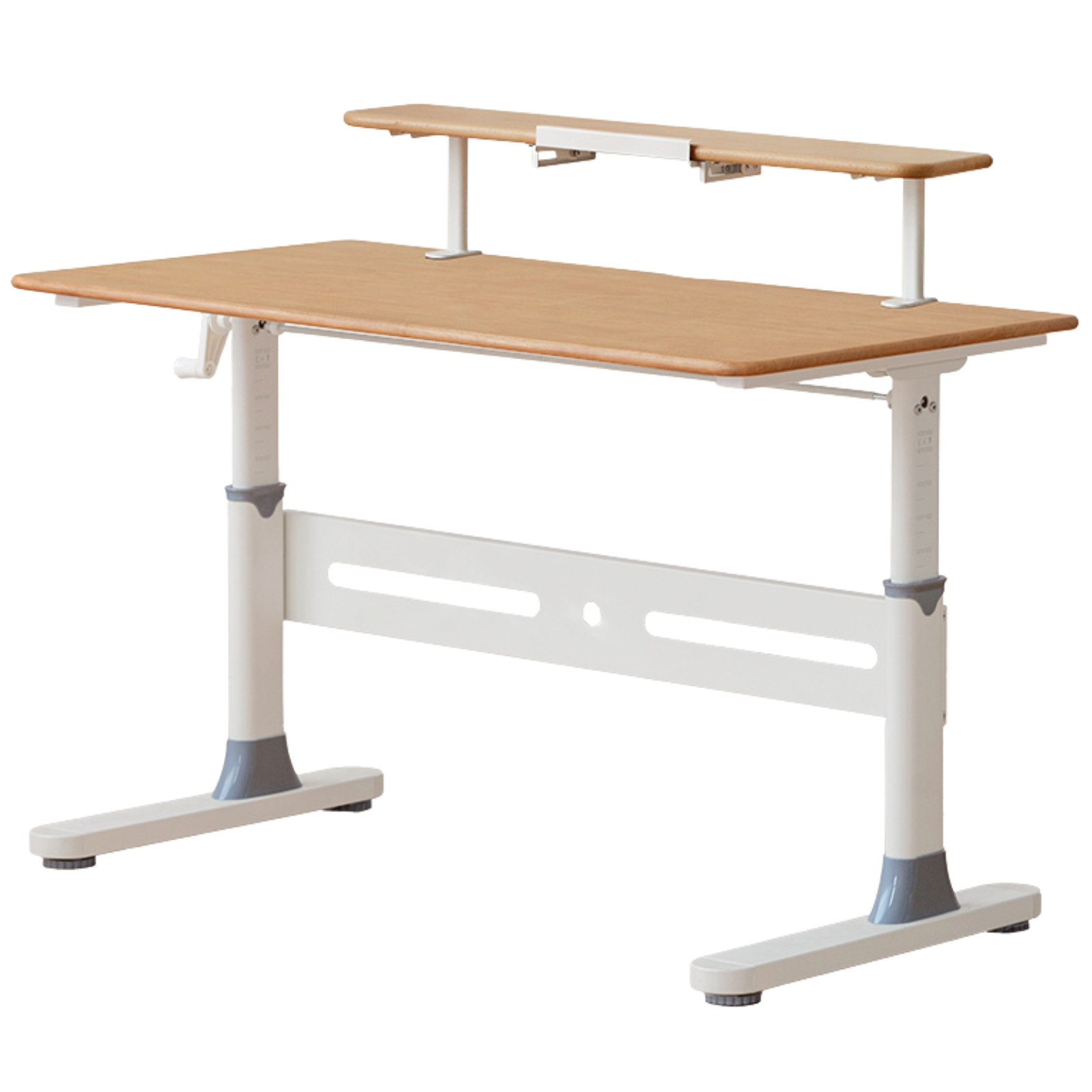 Beech, Solid Rubberwood Solid Wood Kids Liftable Desk