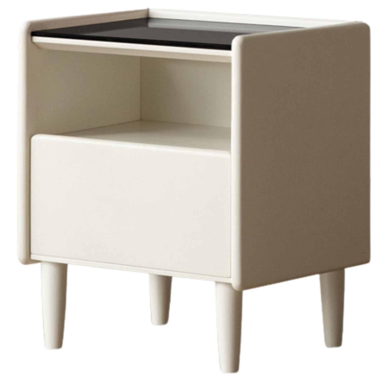 Solid Rubberwood Modern Nightstand