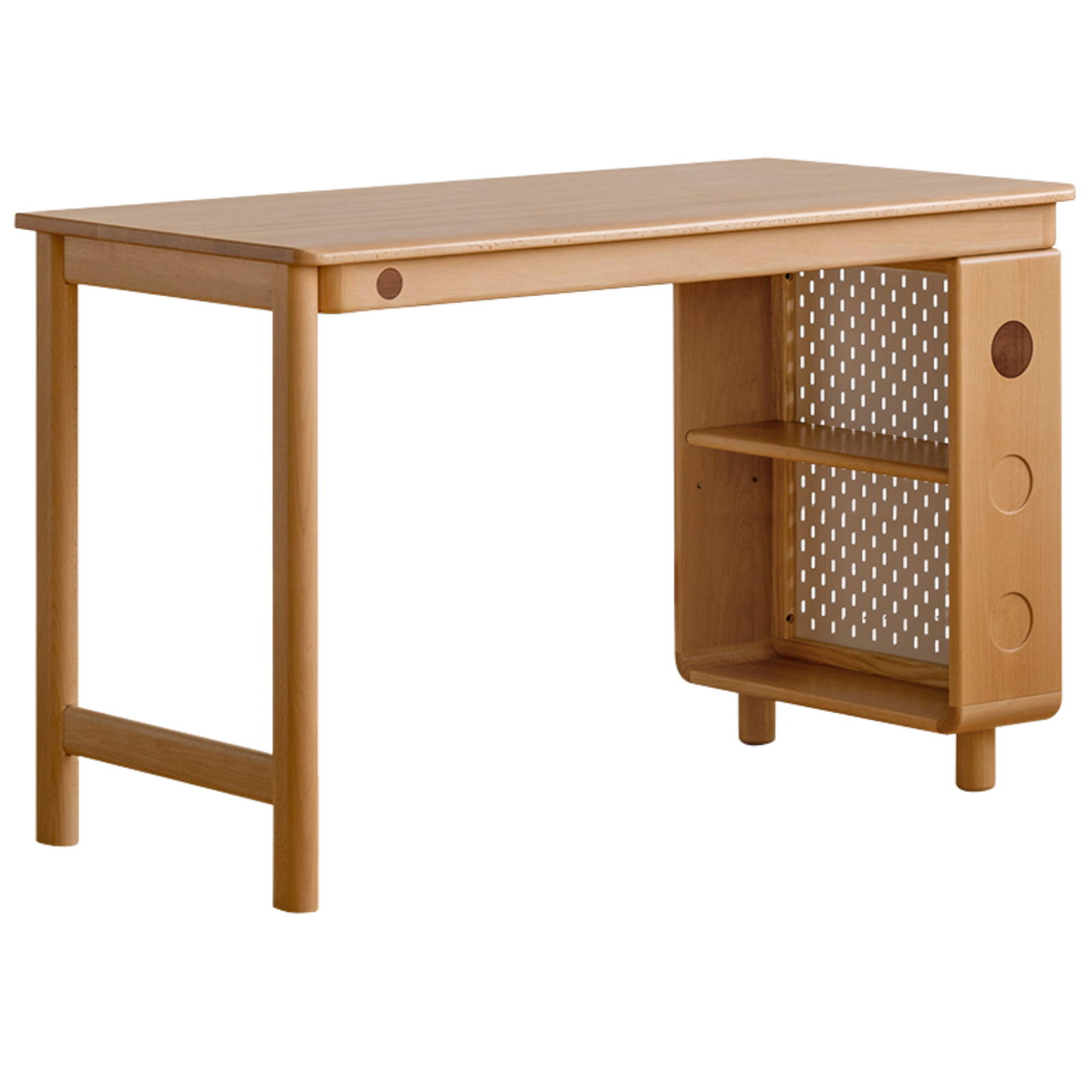 Beech Solid Wood Children's Learning Desk Bookshelf Integrated