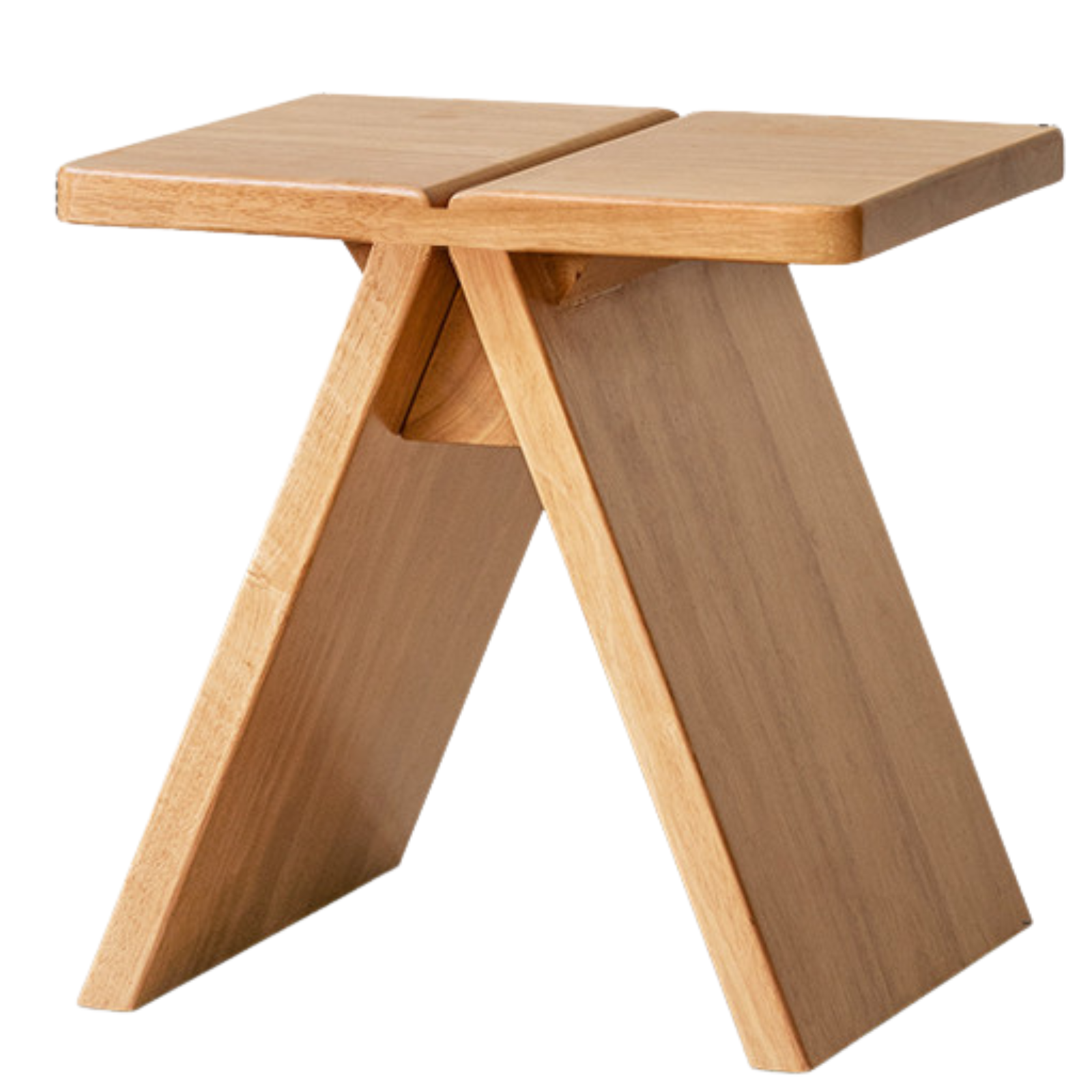 Solid Rubberwood Modern Minimalist Shoe Changing Stool