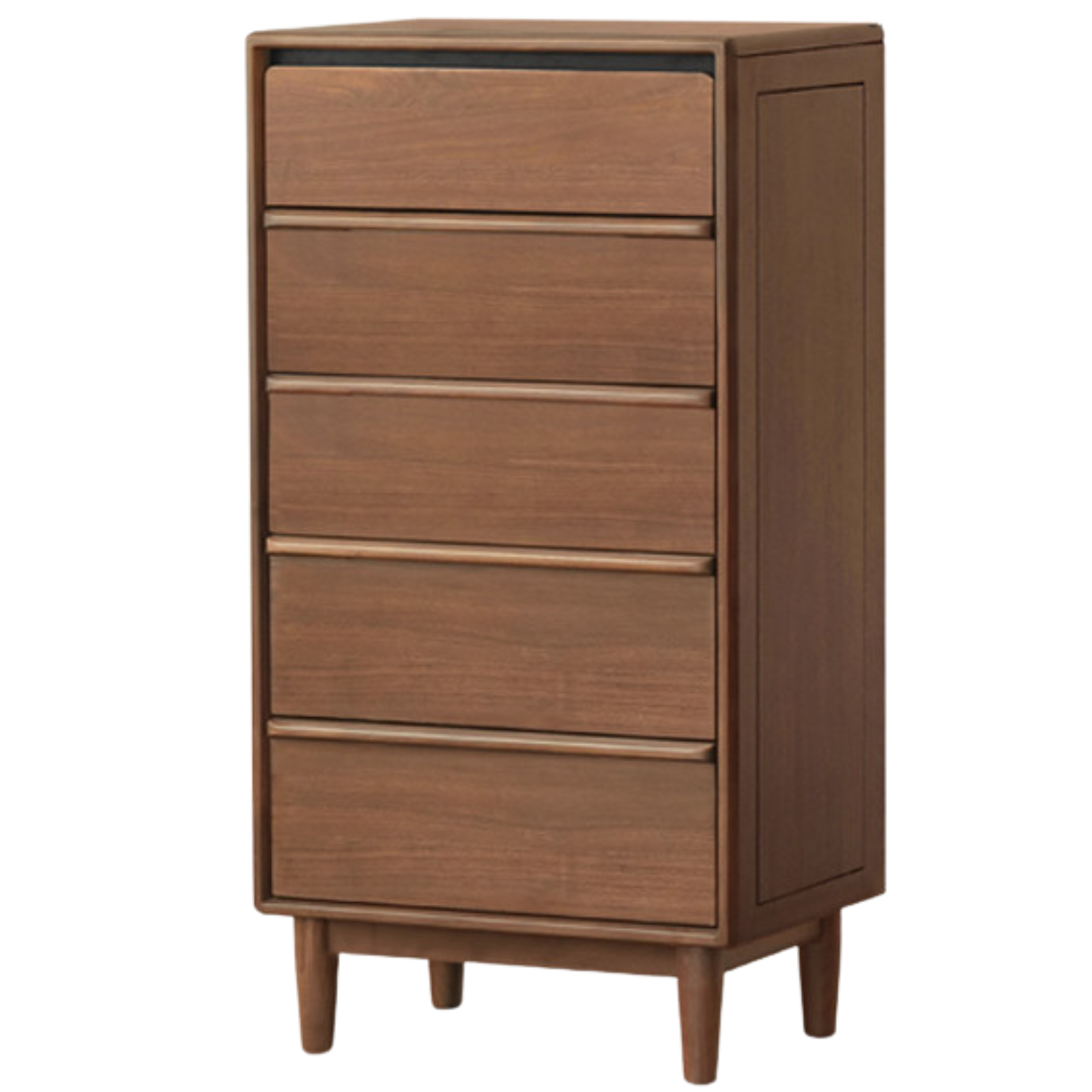 Black Walnut Solid Wood Cabinet Italian Light Luxury Chest of Drawers